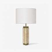 Colonnade Travertine Table Lamp-Neutral Decor