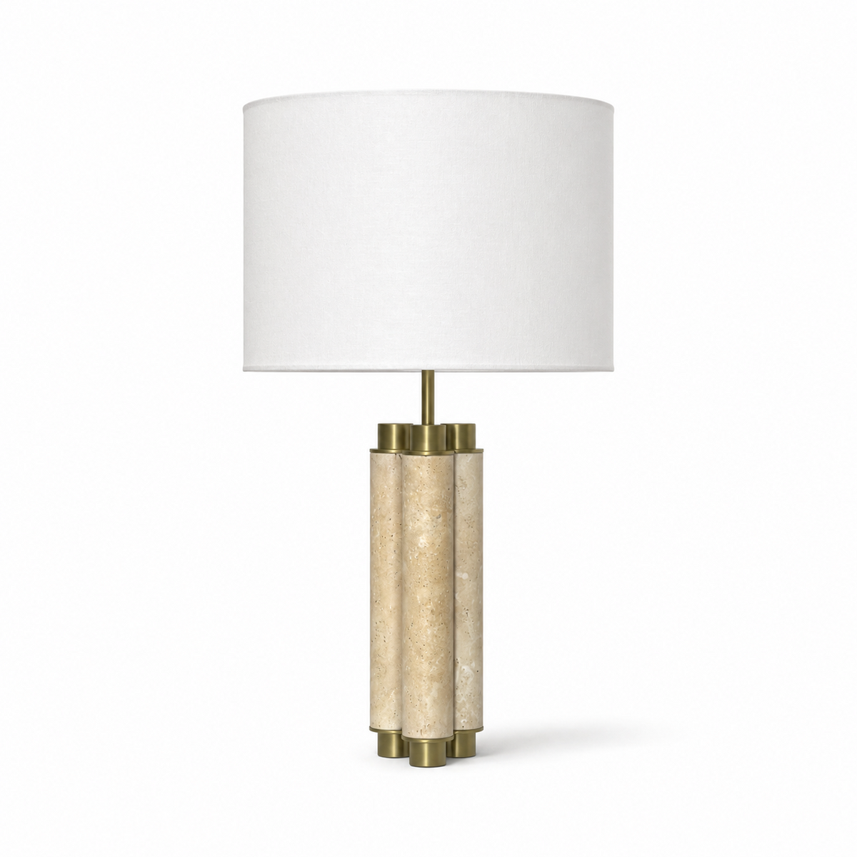 Colonnade Travertine Table Lamp-Neutral Decor