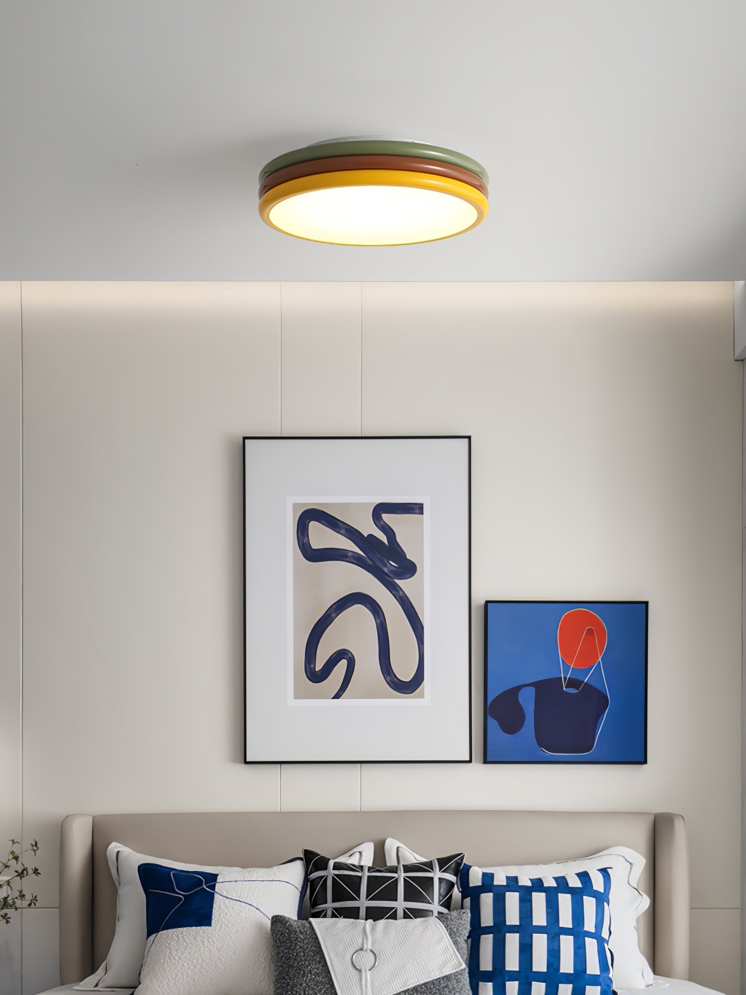 Dunoir Unique Art Color Stack Ceiling Lamp-Neutral Decor