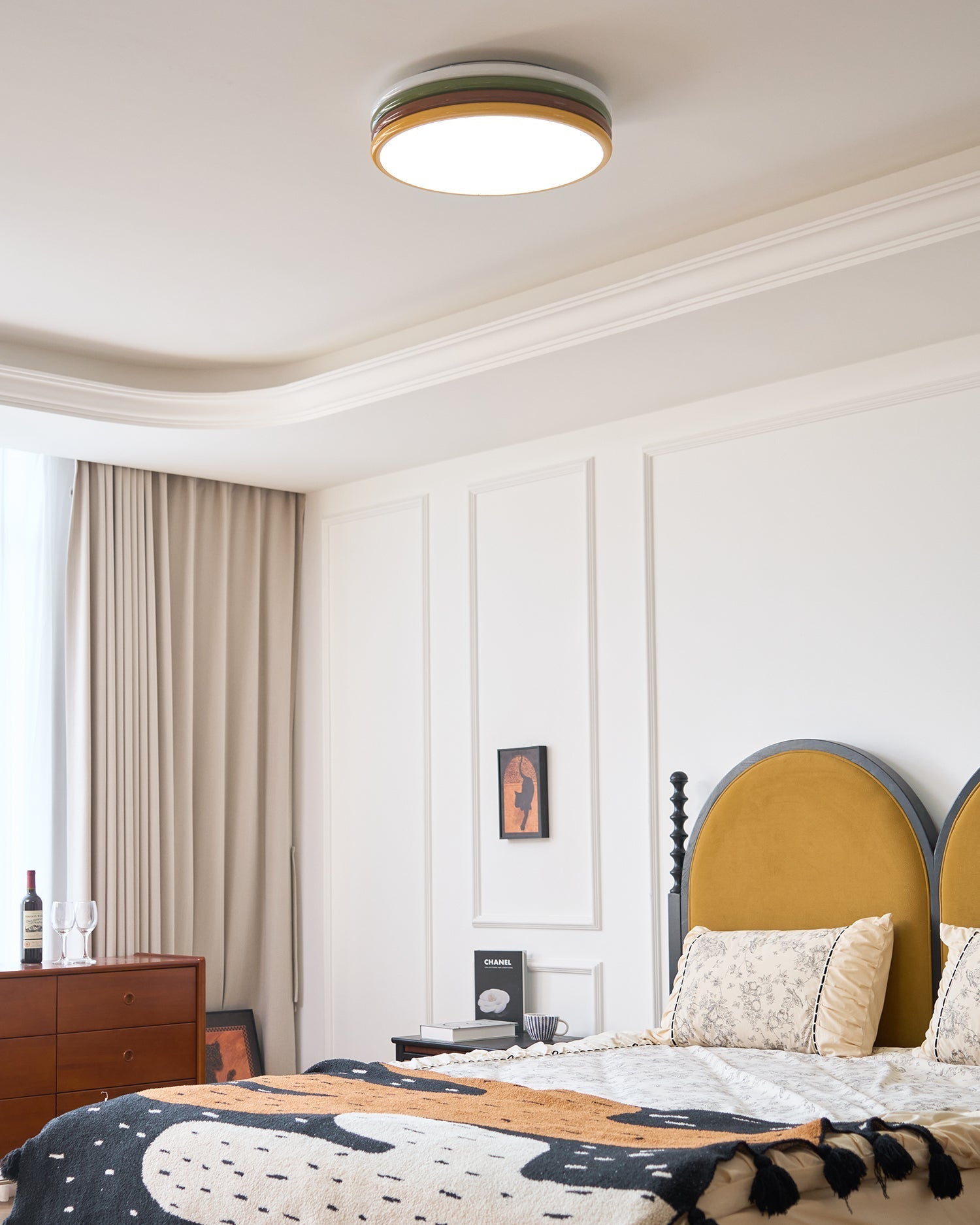 Dunoir Unique Art Color Stack Ceiling Lamp-Neutral Decor