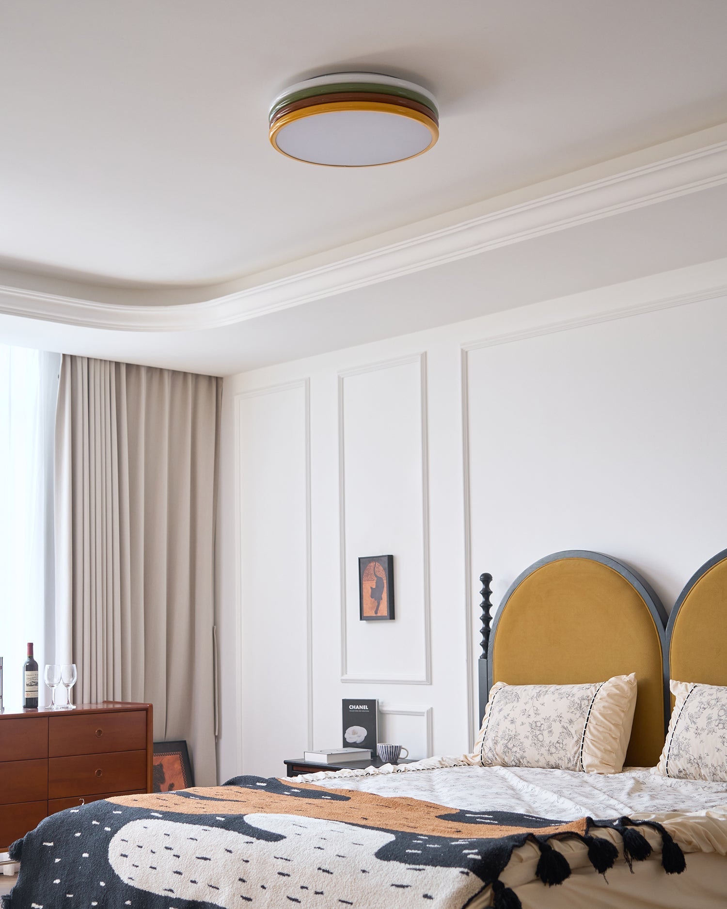 Dunoir Unique Art Color Stack Ceiling Lamp-Neutral Decor