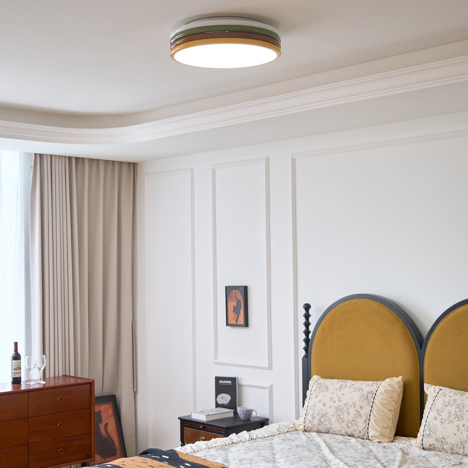 Dunoir Unique Art Color Stack Ceiling Lamp-Neutral Decor