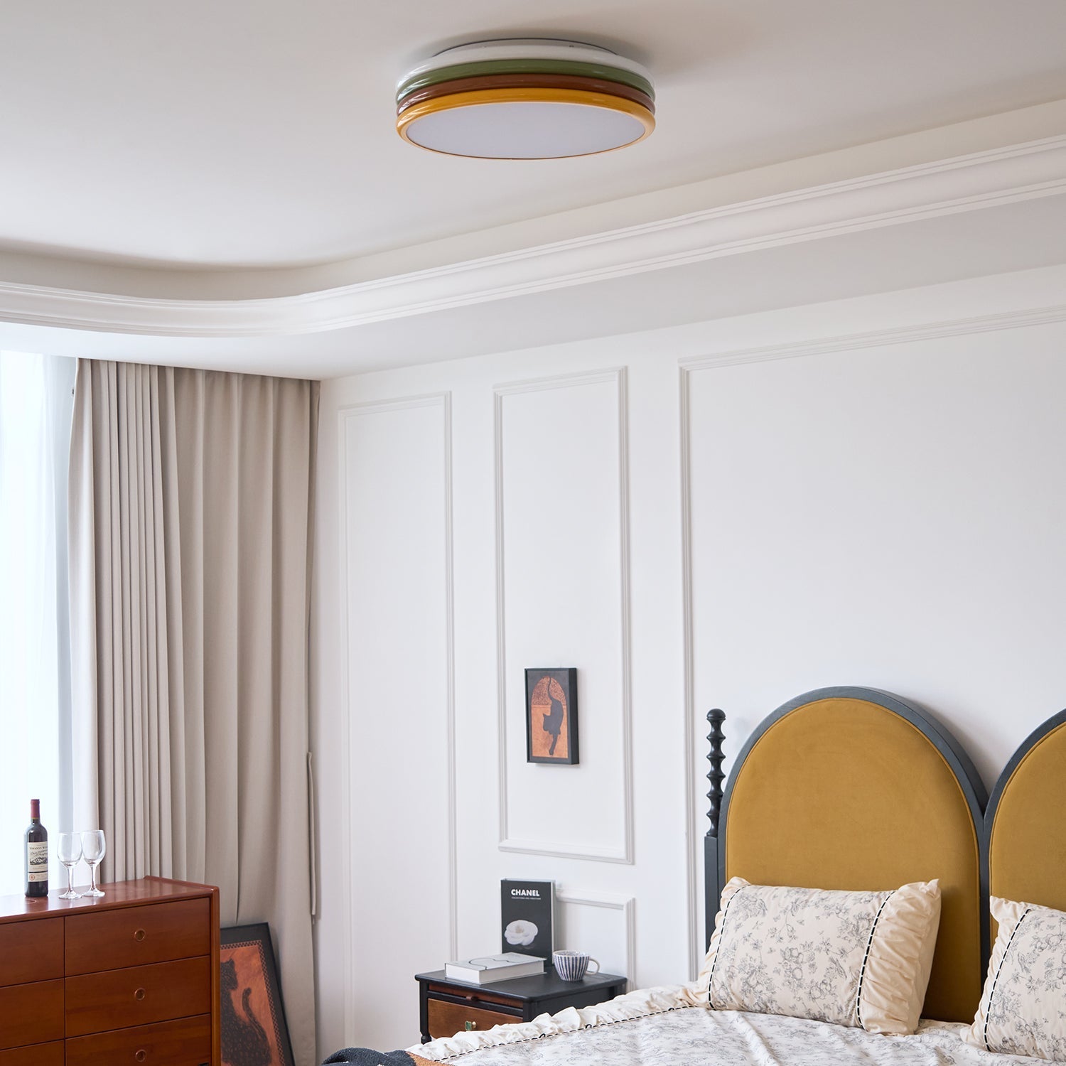Dunoir Unique Art Color Stack Ceiling Lamp-Neutral Decor