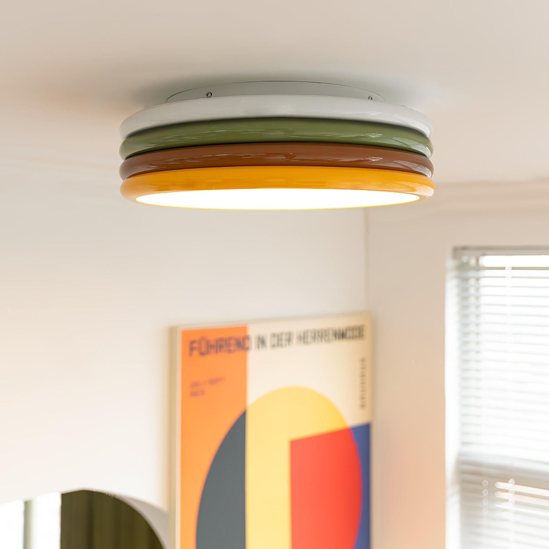 Dunoir Unique Art Color Stack Ceiling Lamp-Neutral Decor