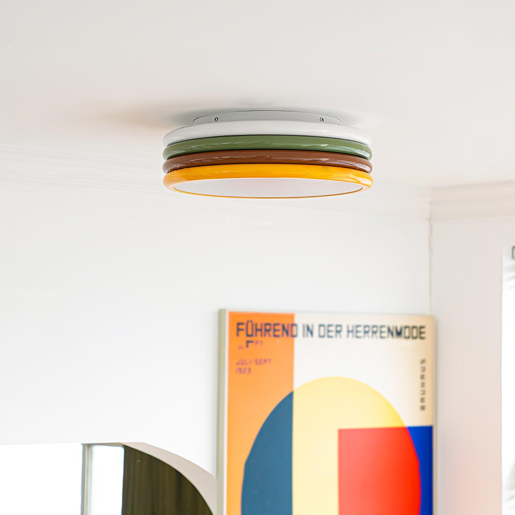 Dunoir Unique Art Color Stack Ceiling Lamp-Neutral Decor