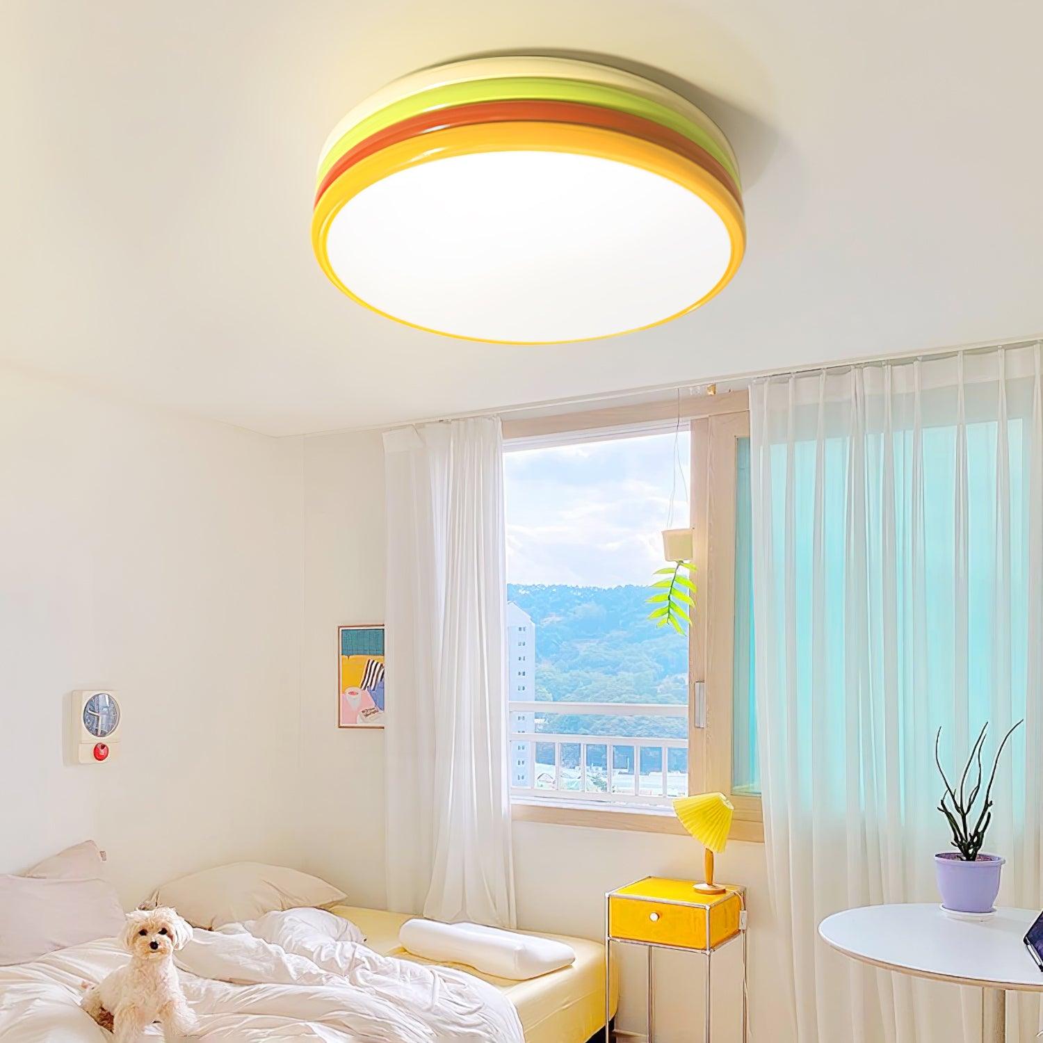 Dunoir Unique Art Color Stack Ceiling Lamp-Neutral Decor