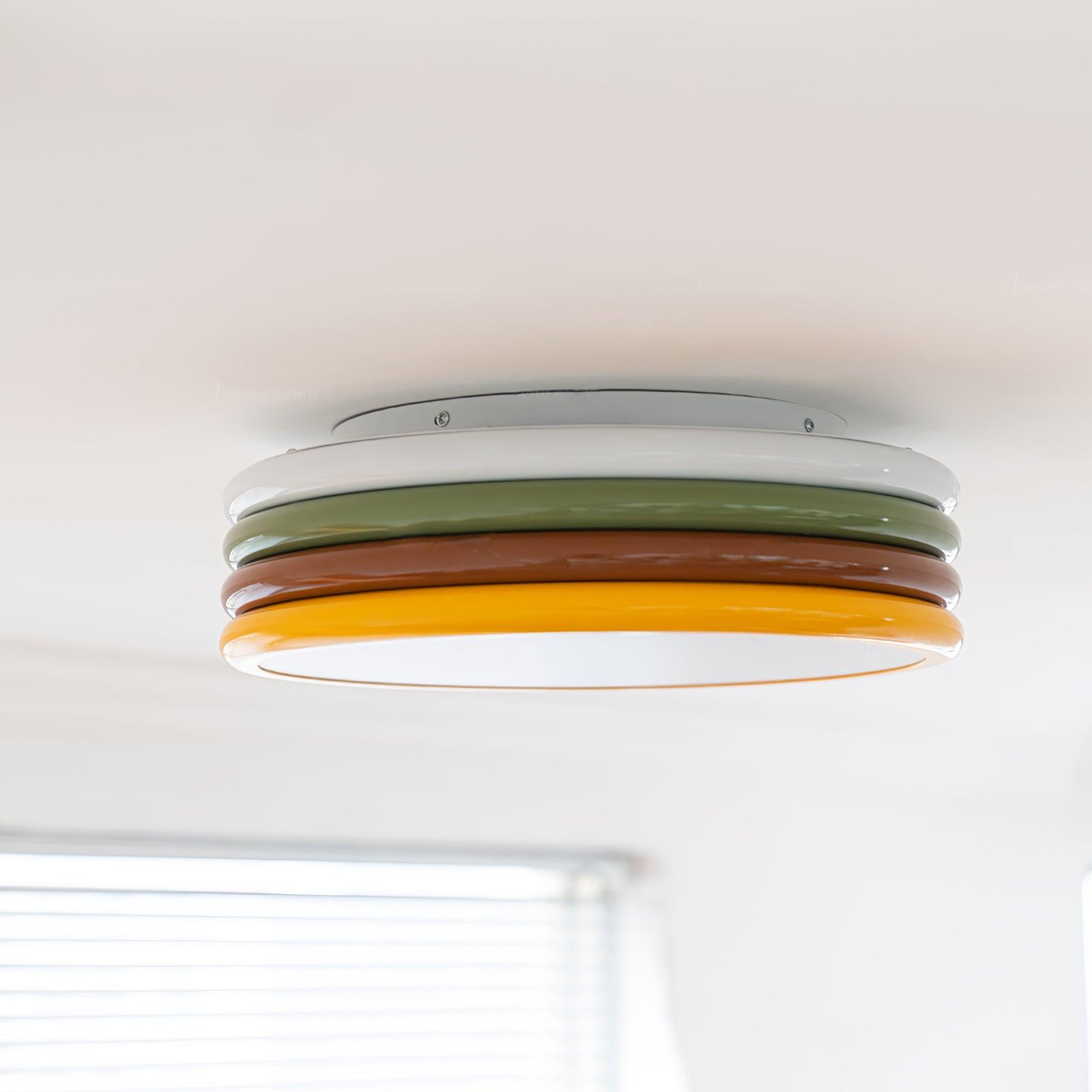 Dunoir Unique Art Color Stack Ceiling Lamp-Neutral Decor