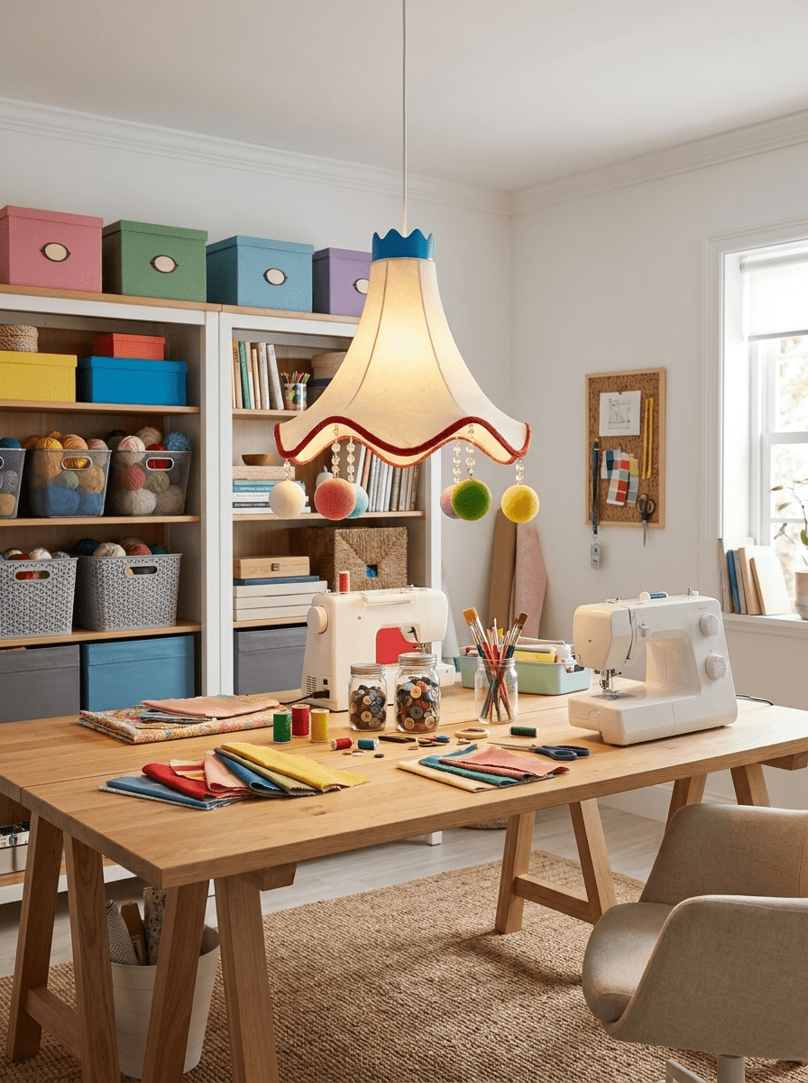 Colorful Kids Fabric Pendant Light-Neutral Decor
