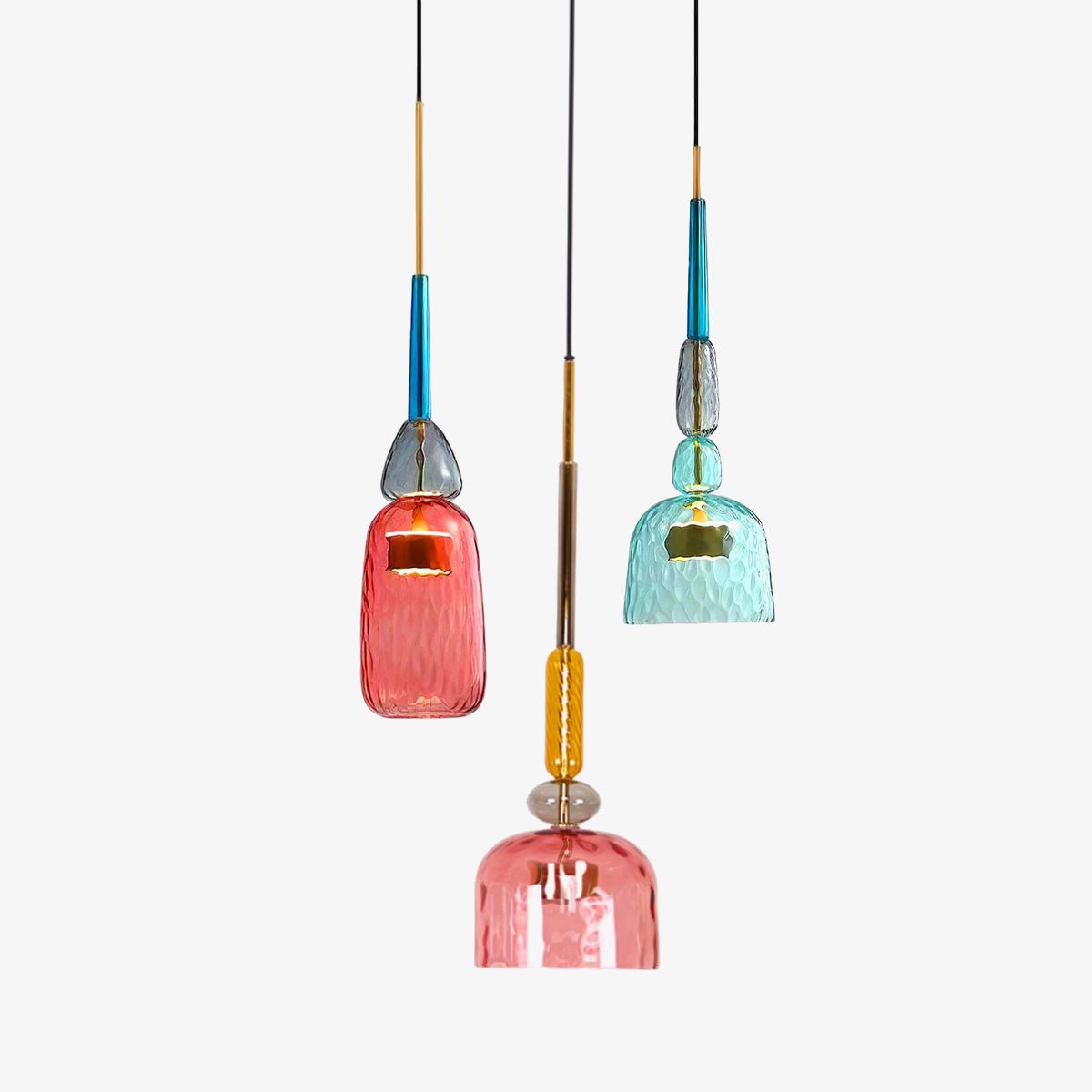 Voshan Bohemian Glass Pendant Lamp-Neutral Decor