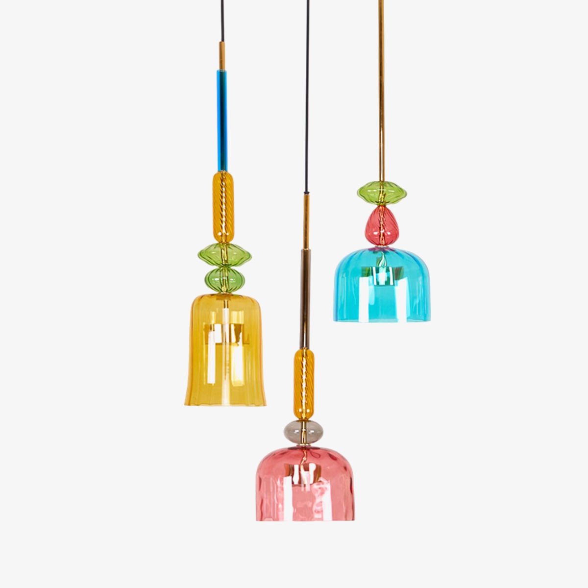 Voshan Bohemian Glass Pendant Lamp-Neutral Decor