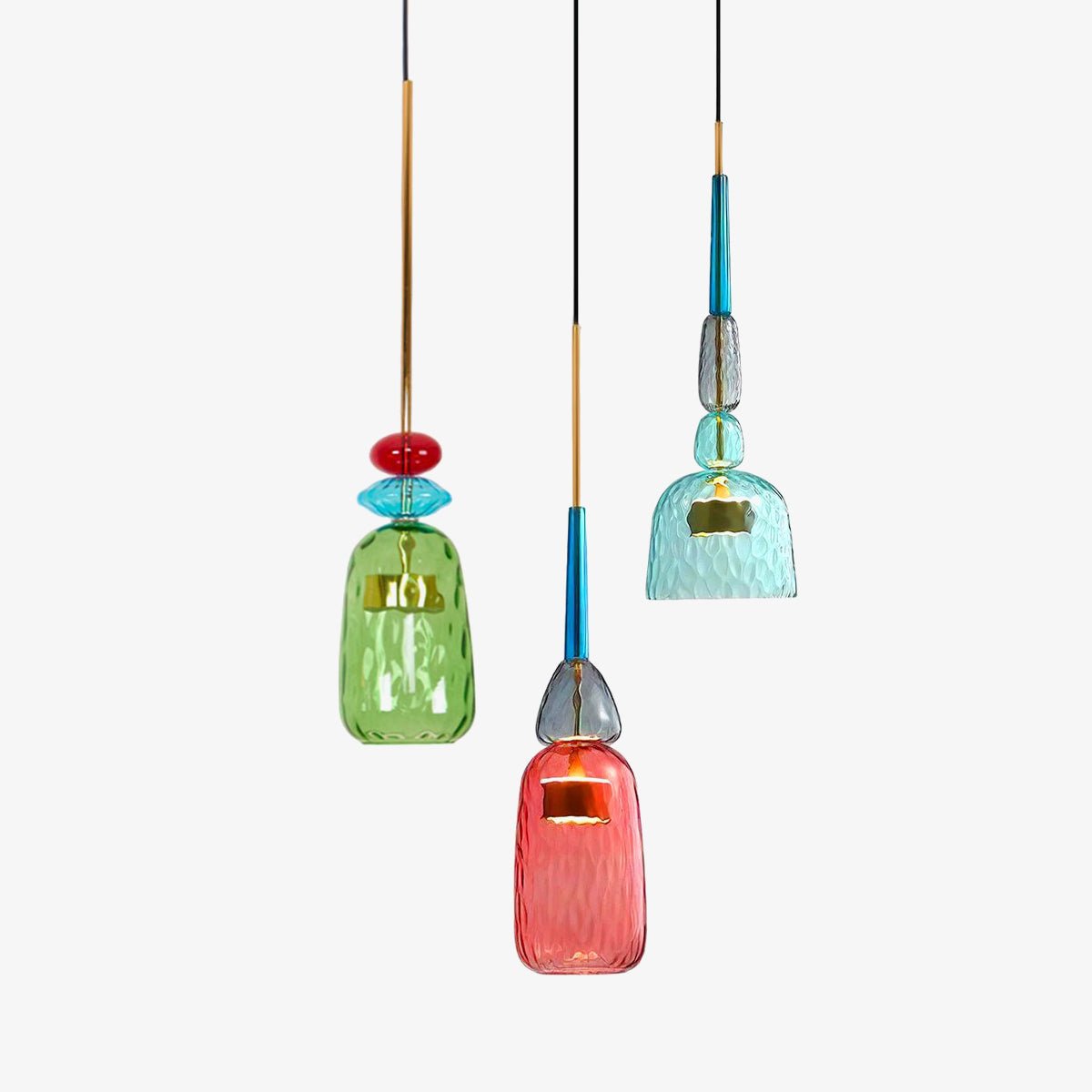 Voshan Bohemian Glass Pendant Lamp-Neutral Decor
