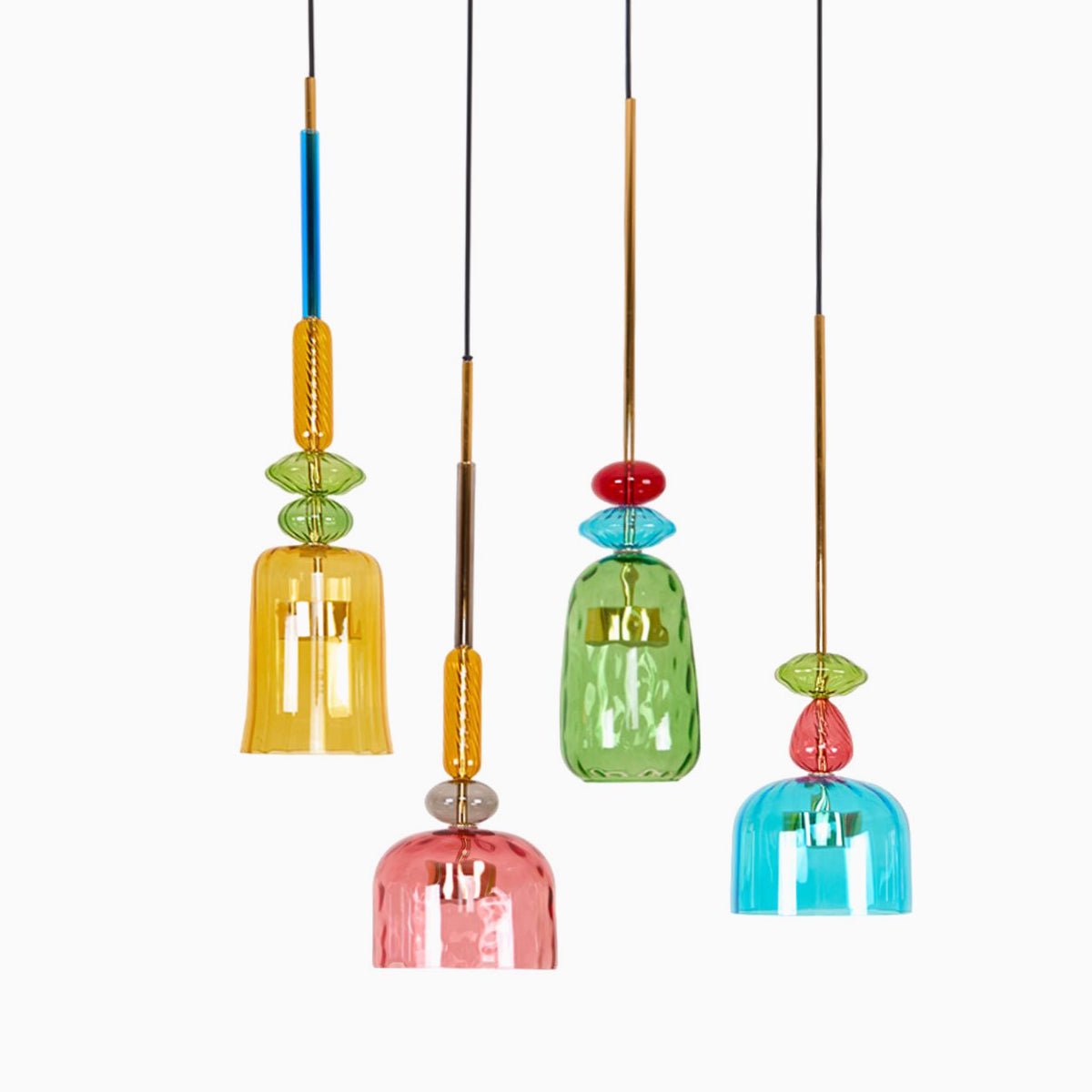 Voshan Bohemian Glass Pendant Lamp-Neutral Decor