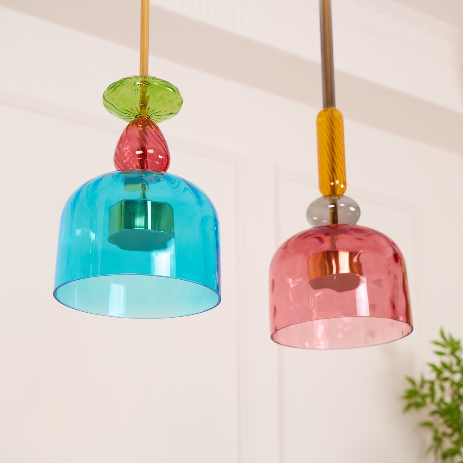 Voshan Bohemian Glass Pendant Lamp-Neutral Decor