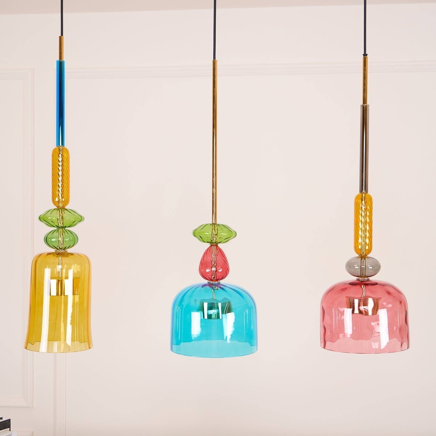 Voshan Bohemian Glass Pendant Lamp-Neutral Decor
