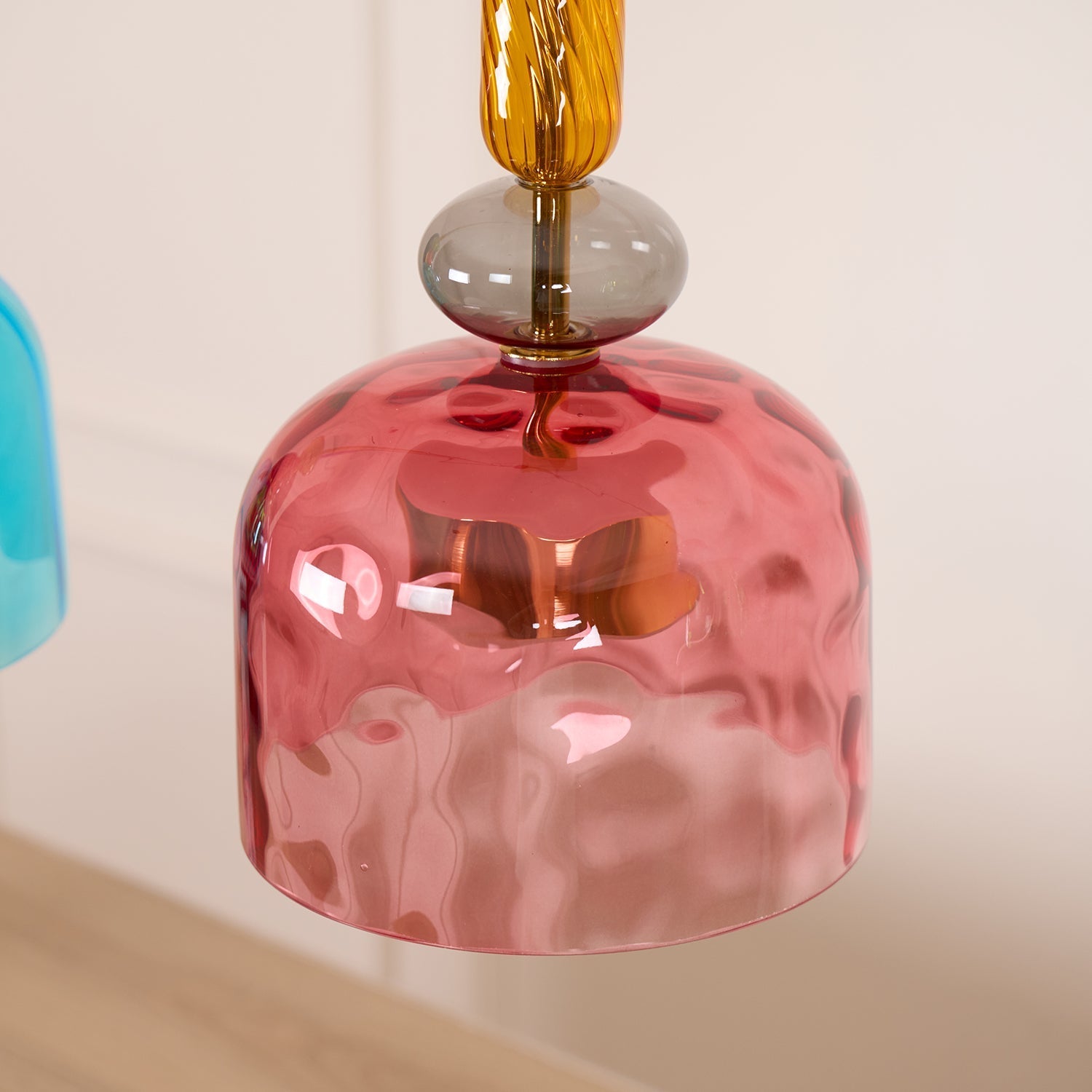 Voshan Bohemian Glass Pendant Lamp-Neutral Decor