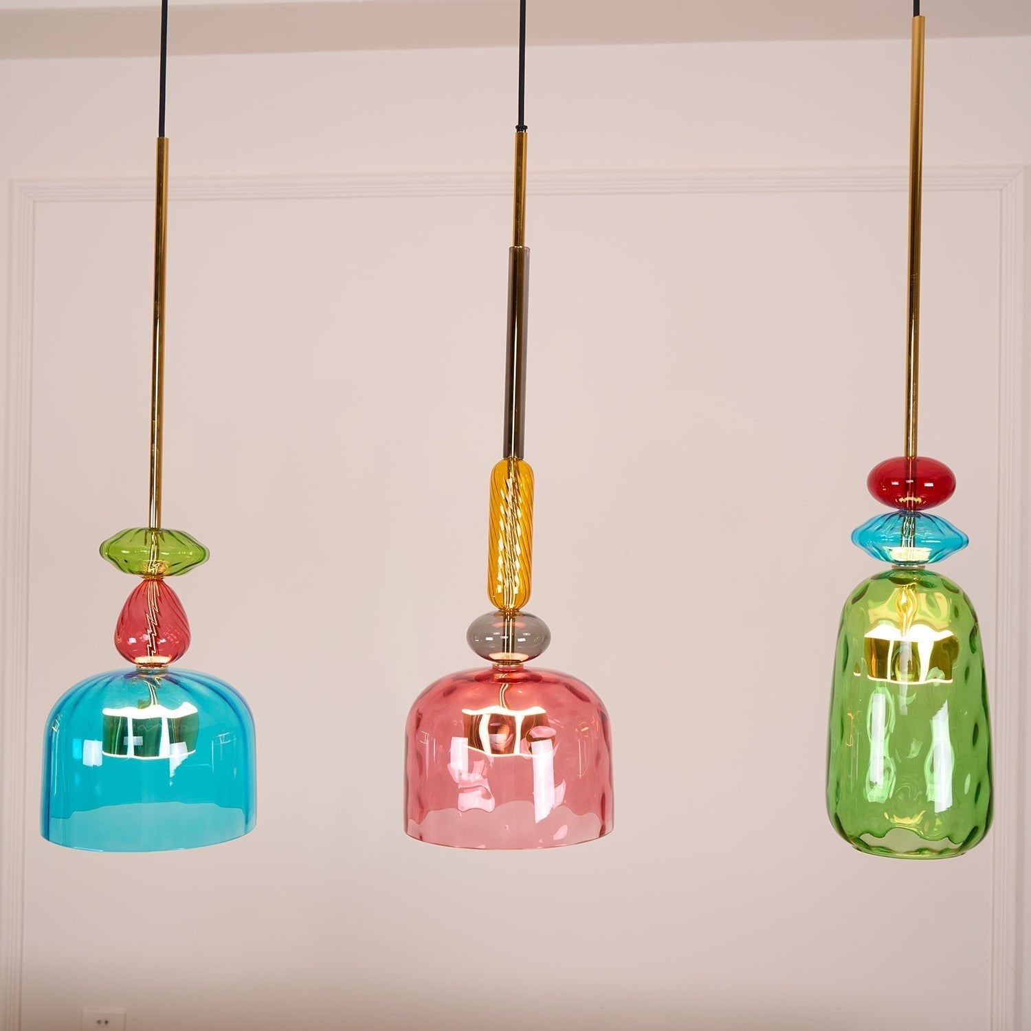 Voshan Bohemian Glass Pendant Lamp-Neutral Decor