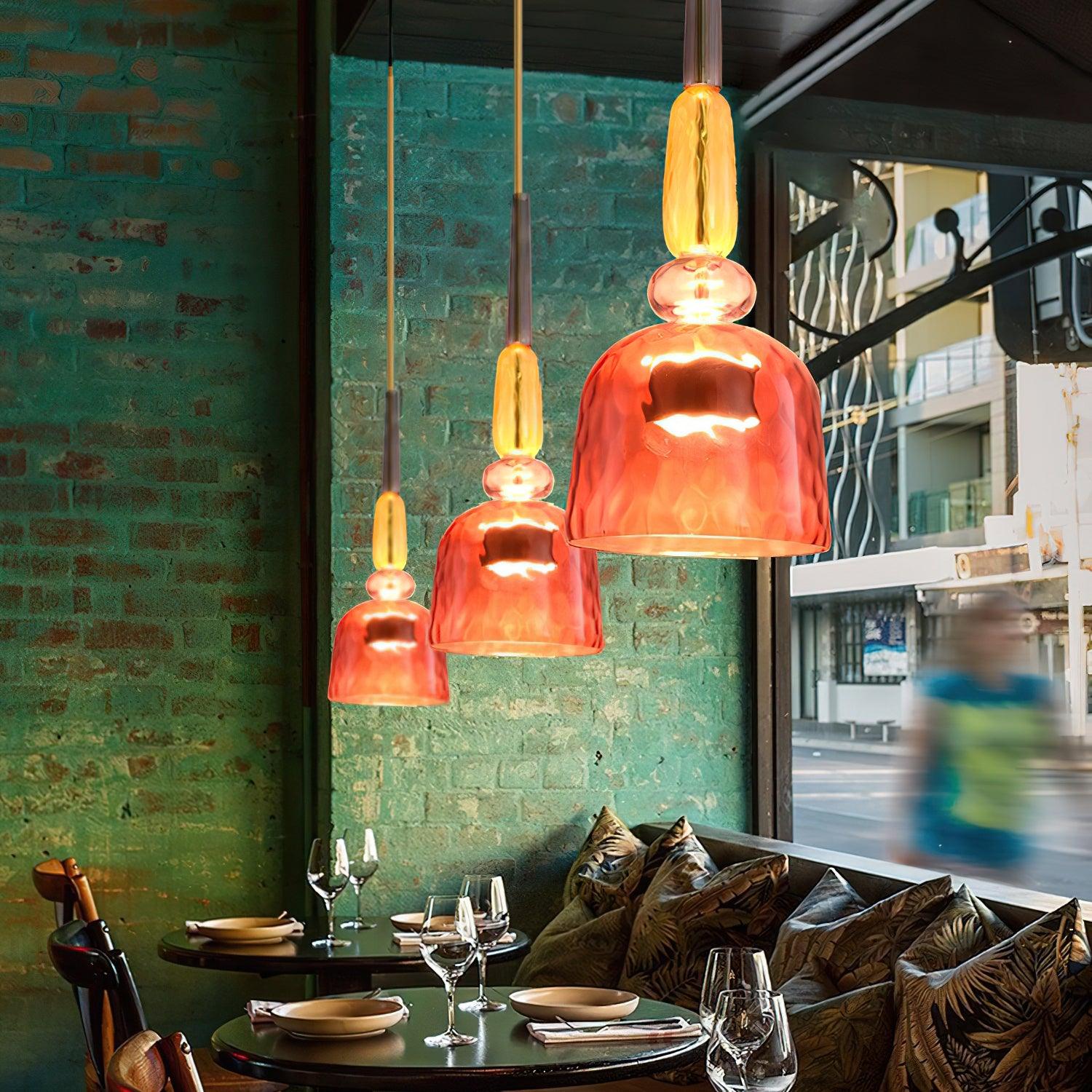 Voshan Bohemian Glass Pendant Lamp-Neutral Decor