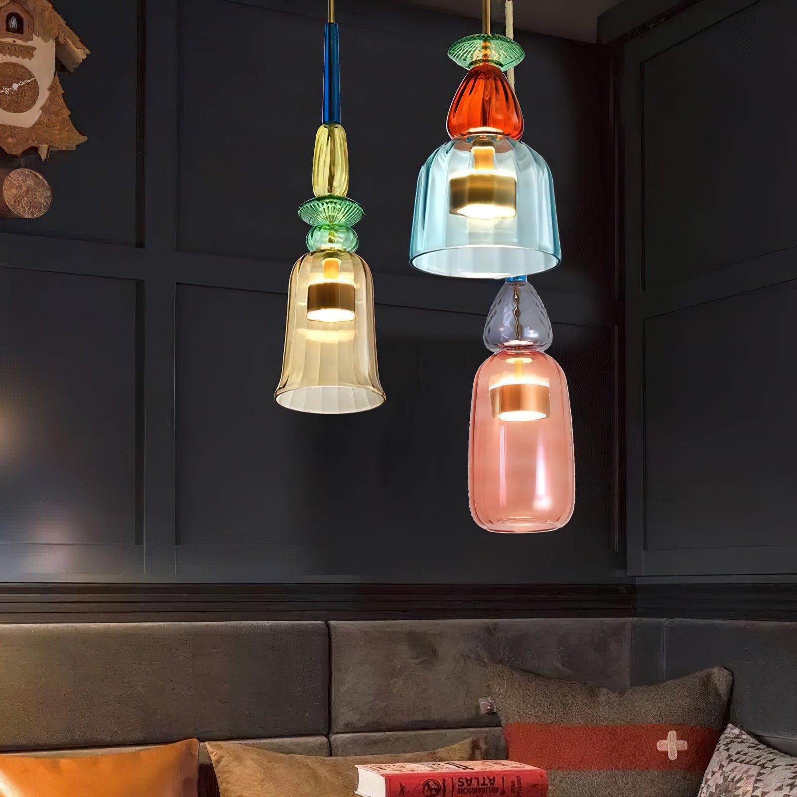 Voshan Bohemian Glass Pendant Lamp-Neutral Decor