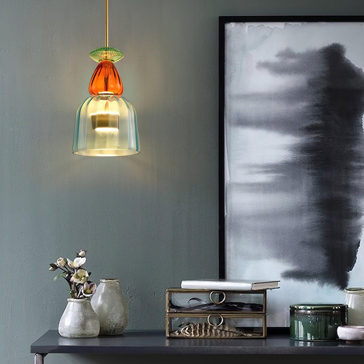Voshan Bohemian Glass Pendant Lamp-Neutral Decor
