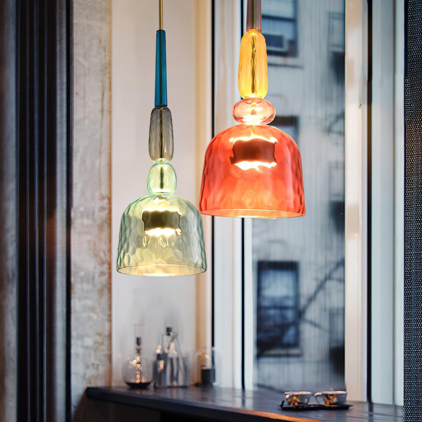 Voshan Bohemian Glass Pendant Lamp-Neutral Decor