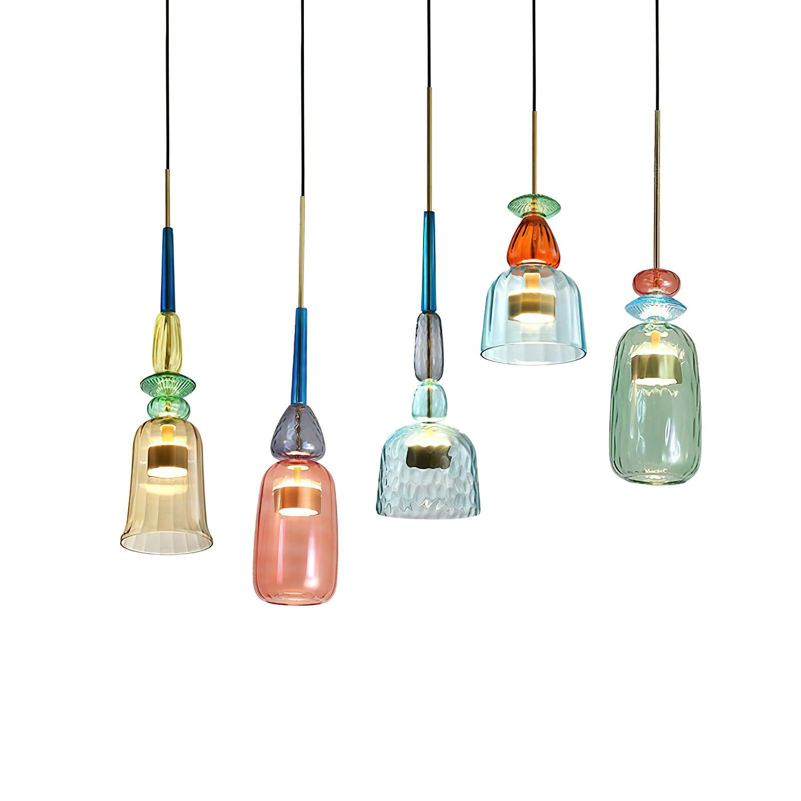 Voshan Bohemian Glass Pendant Lamp-Neutral Decor