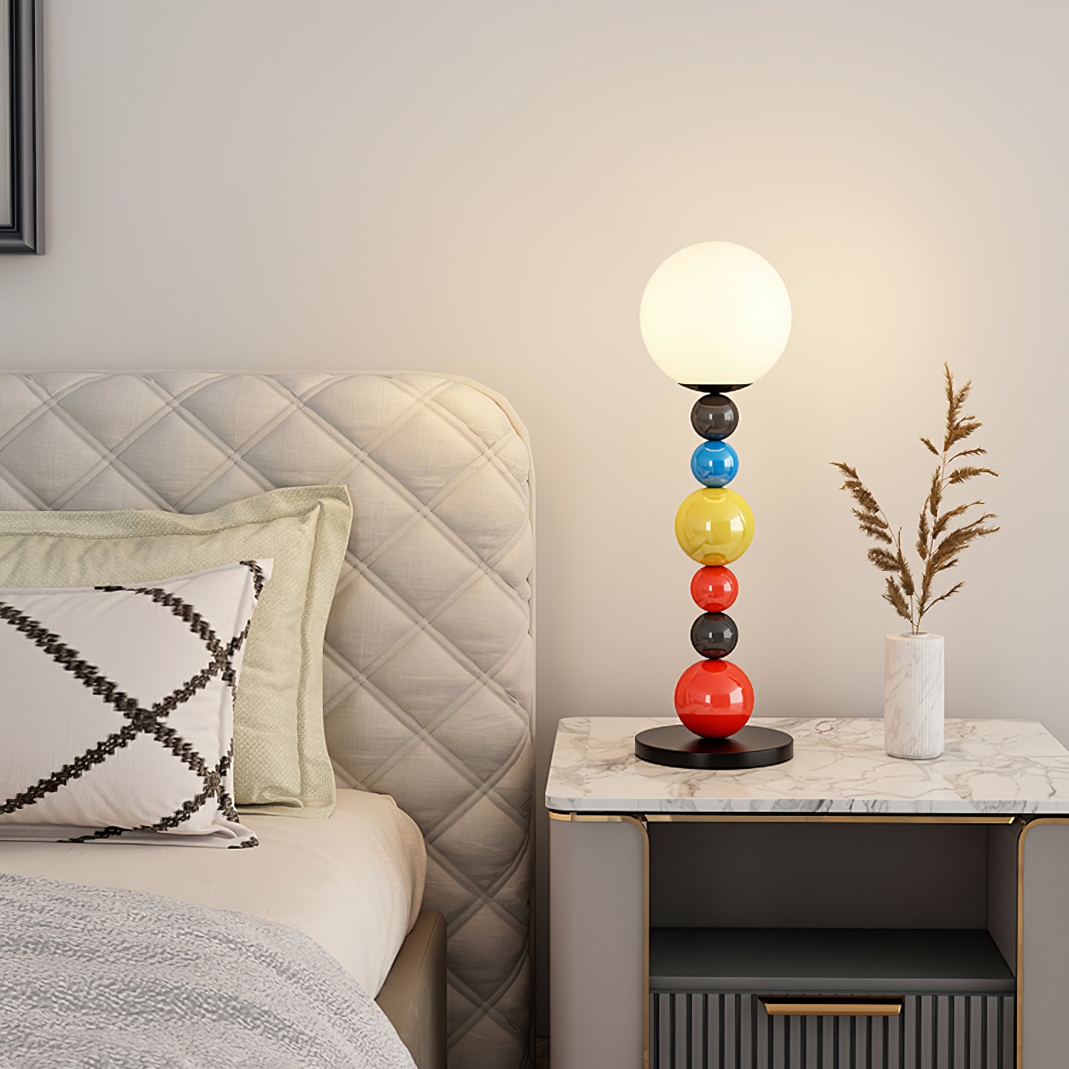 Zoriel Glass Artistic Floor Lamp-Neutral Decor
