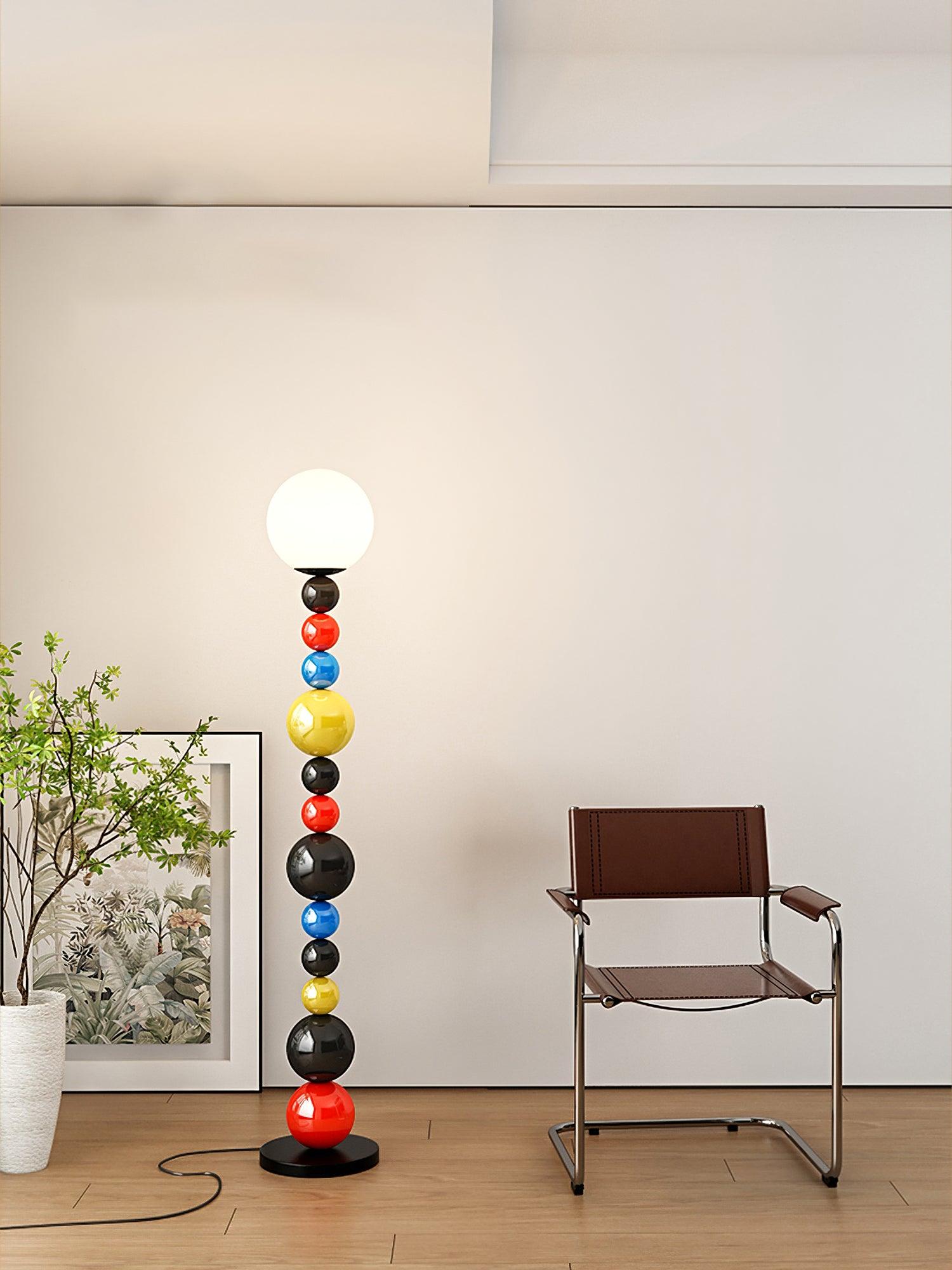 Zoriel Glass Artistic Floor Lamp-Neutral Decor