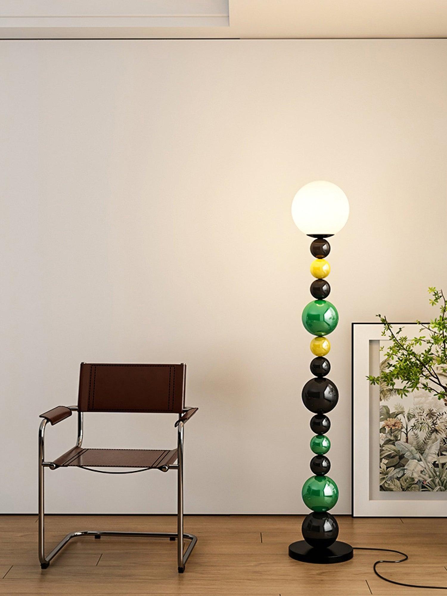 Zoriel Glass Artistic Floor Lamp-Neutral Decor
