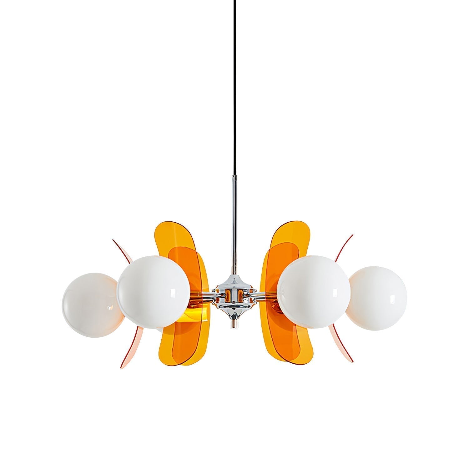 Prism Creativity Sputnik Orange Glass Chandelier-Neutral Decor