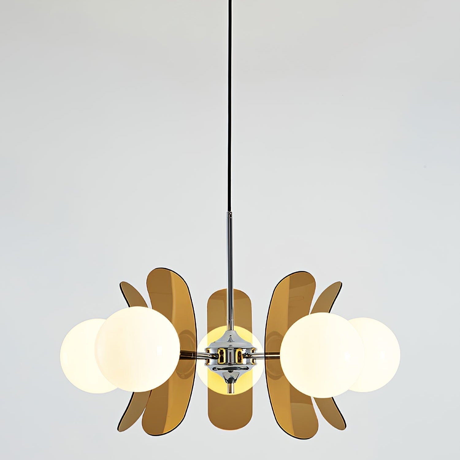 Prism Creativity Sputnik Orange Glass Chandelier-Neutral Decor