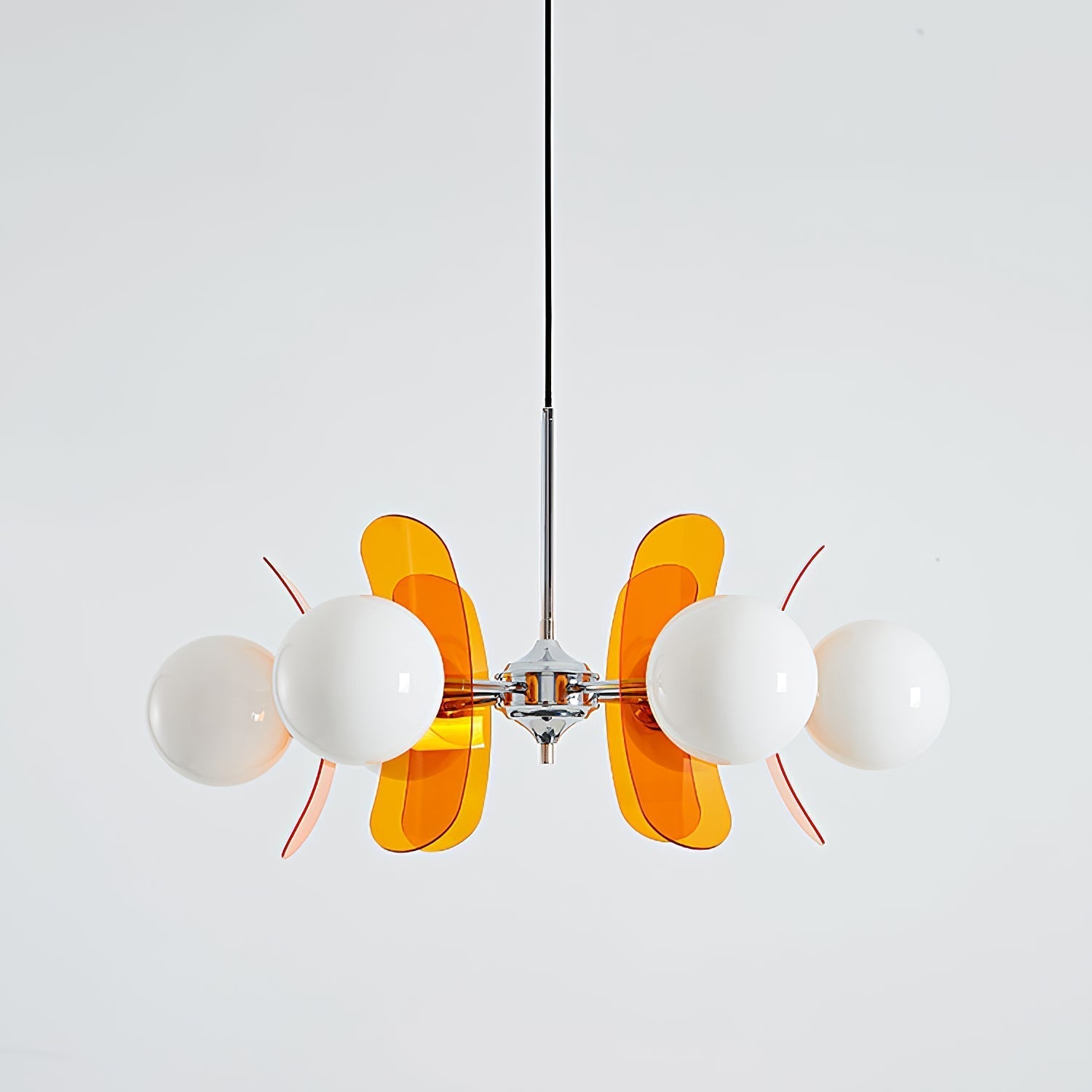 Prism Creativity Sputnik Orange Glass Chandelier-Neutral Decor