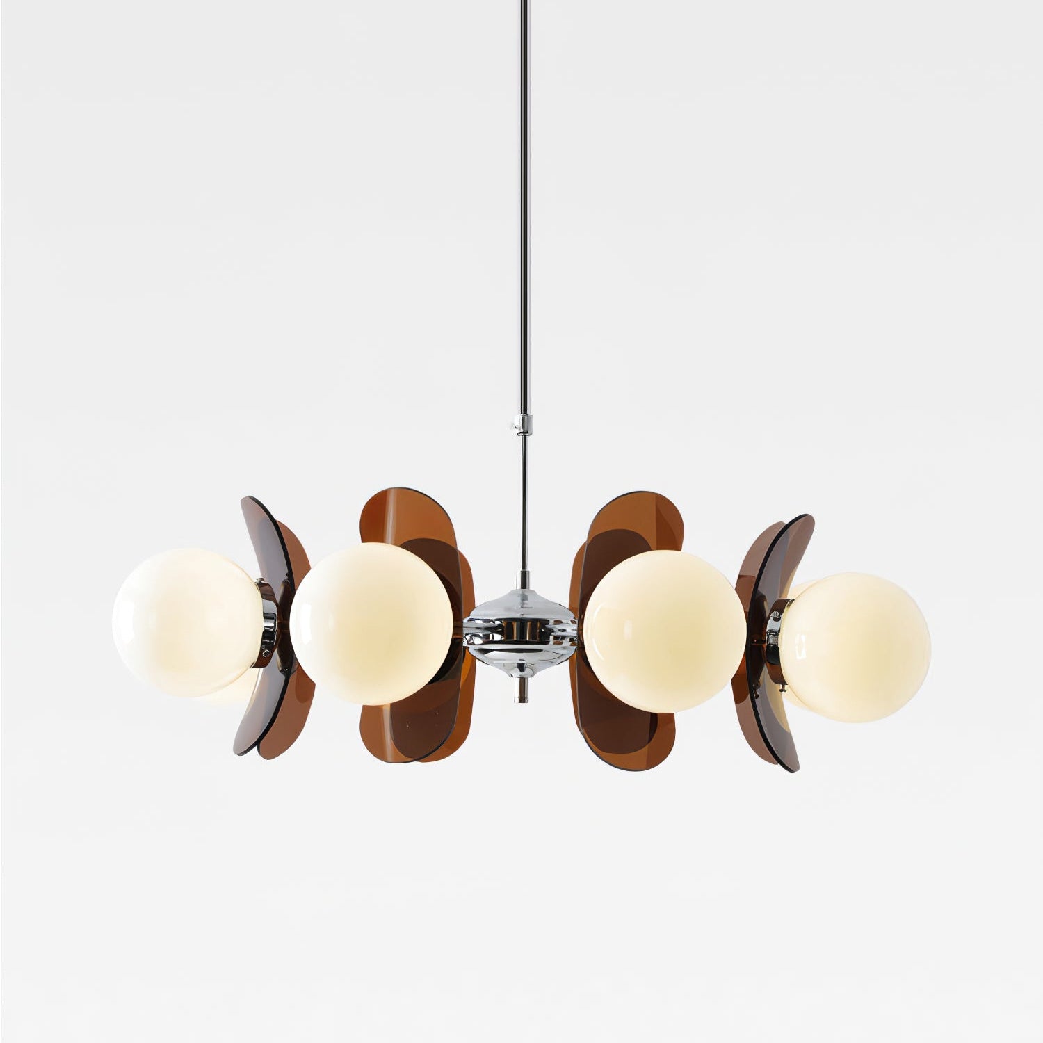 Prism Creativity Sputnik Orange Glass Chandelier-Neutral Decor
