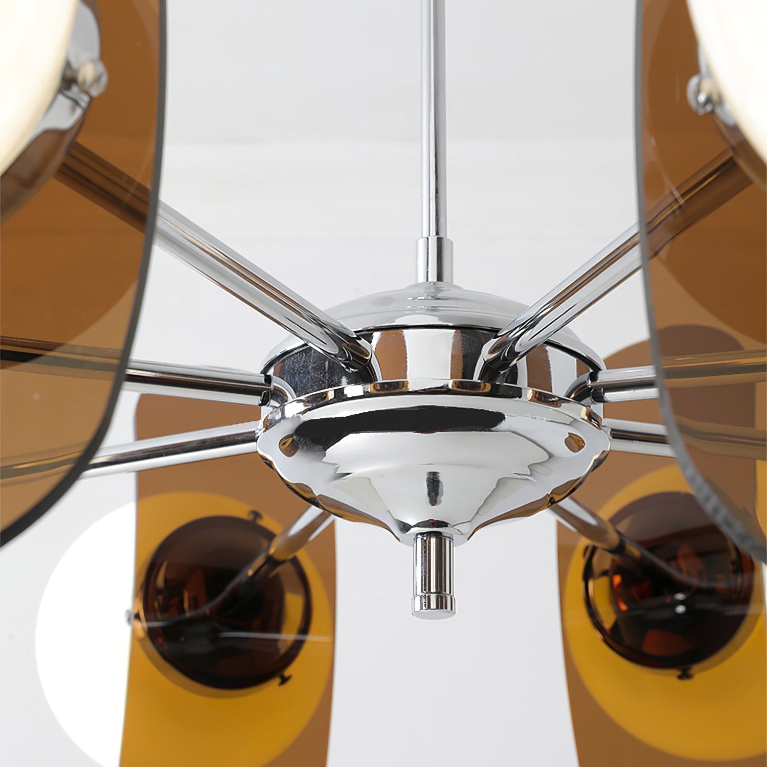 Prism Creativity Sputnik Orange Glass Chandelier-Neutral Decor