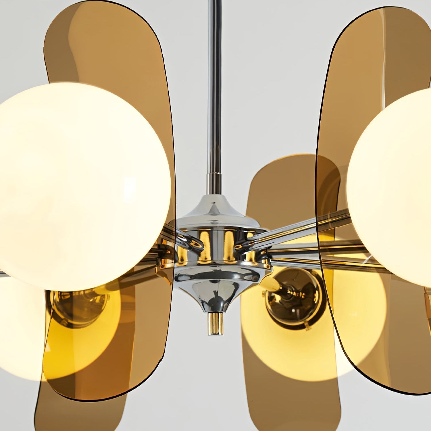 Prism Creativity Sputnik Orange Glass Chandelier-Neutral Decor