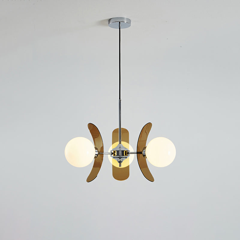 Prism Creativity Sputnik Orange Glass Chandelier-Neutral Decor
