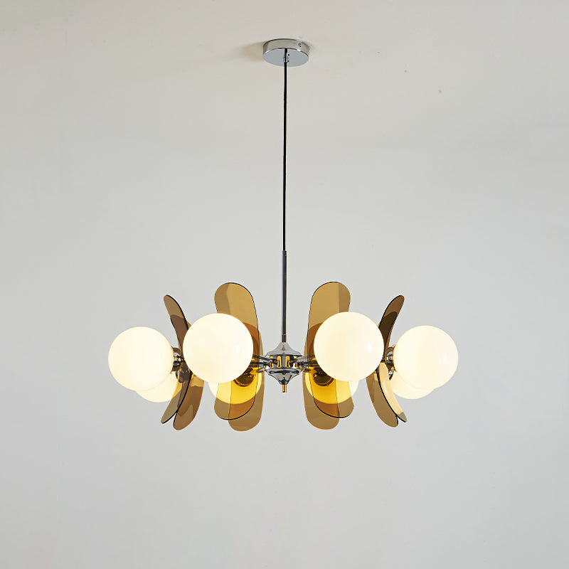 Prism Creativity Sputnik Orange Glass Chandelier-Neutral Decor