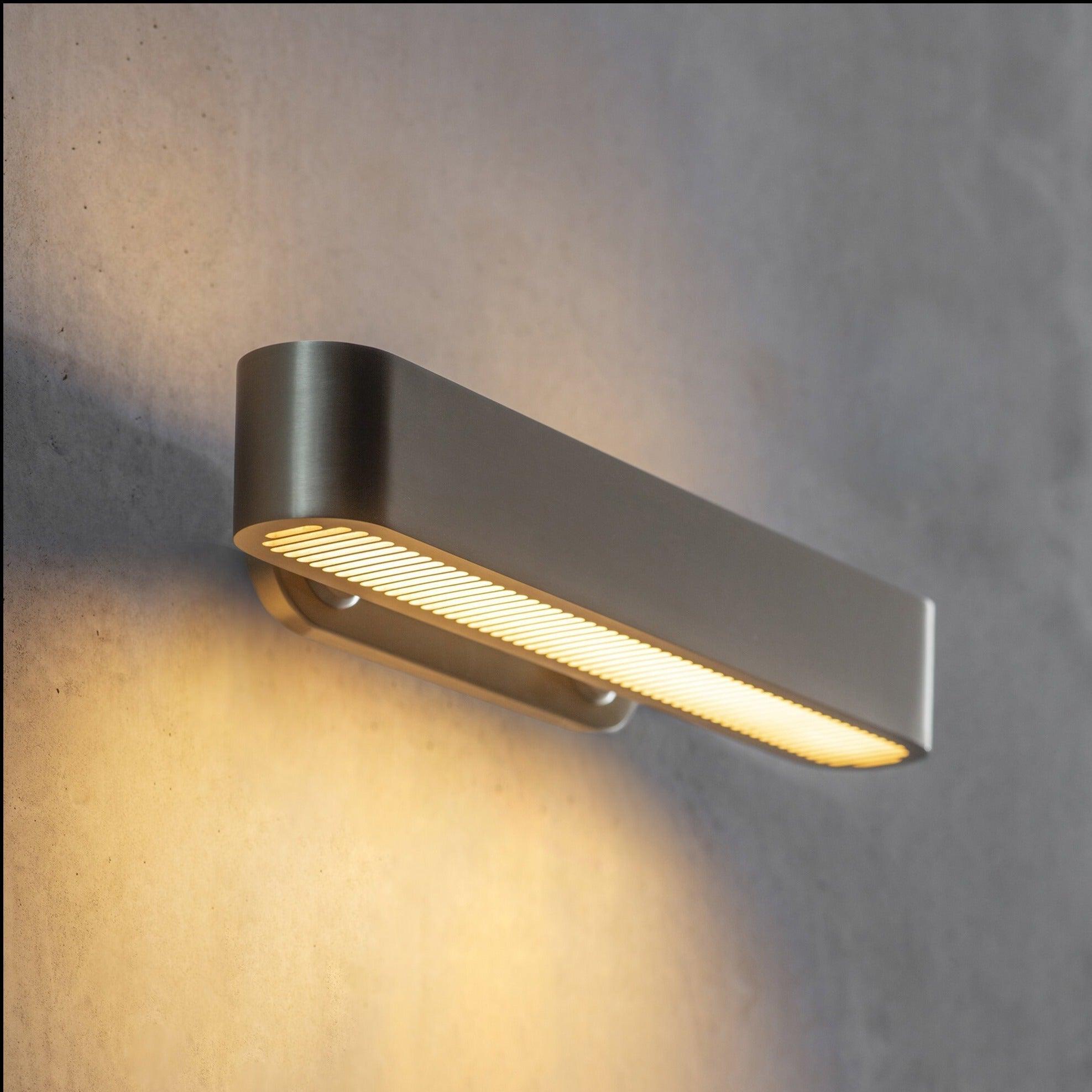 Lustra Wall Lamp Brass Slotted Grill-Neutral Decor