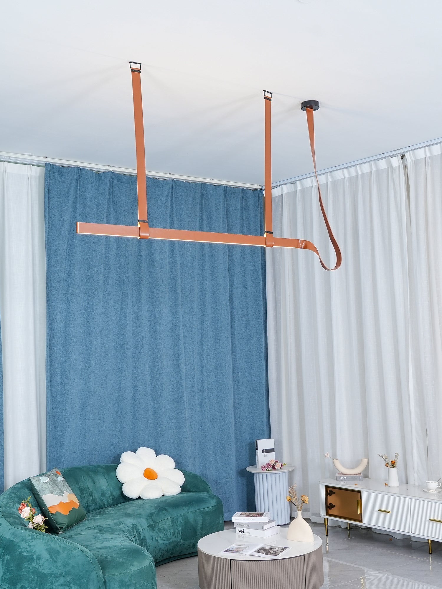 Zaleth Modern Leather Pendant Lamp-Neutral Decor