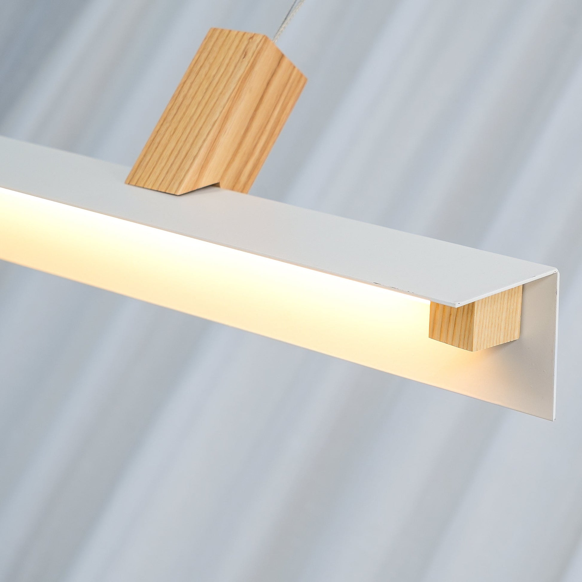 Linea Minimalist Wooden Pendant Light-Neutral Decor