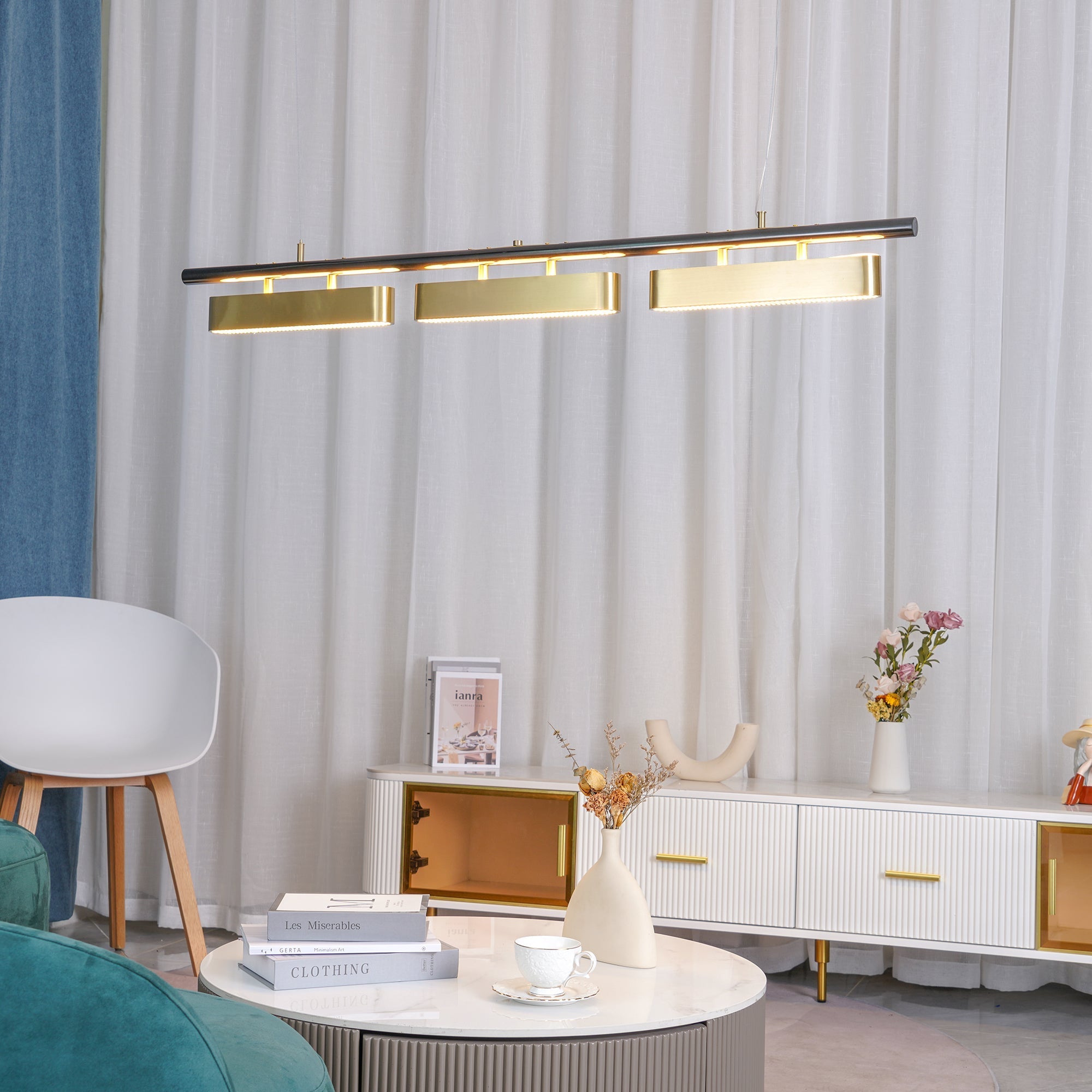 Liorent Brass Minimalist Pendant Light-Neutral Decor