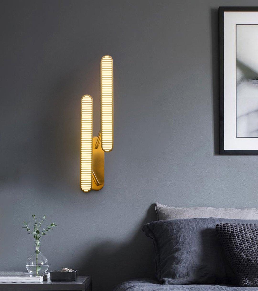 Lustra Wall Lamp Brass Slotted Grill-Neutral Decor