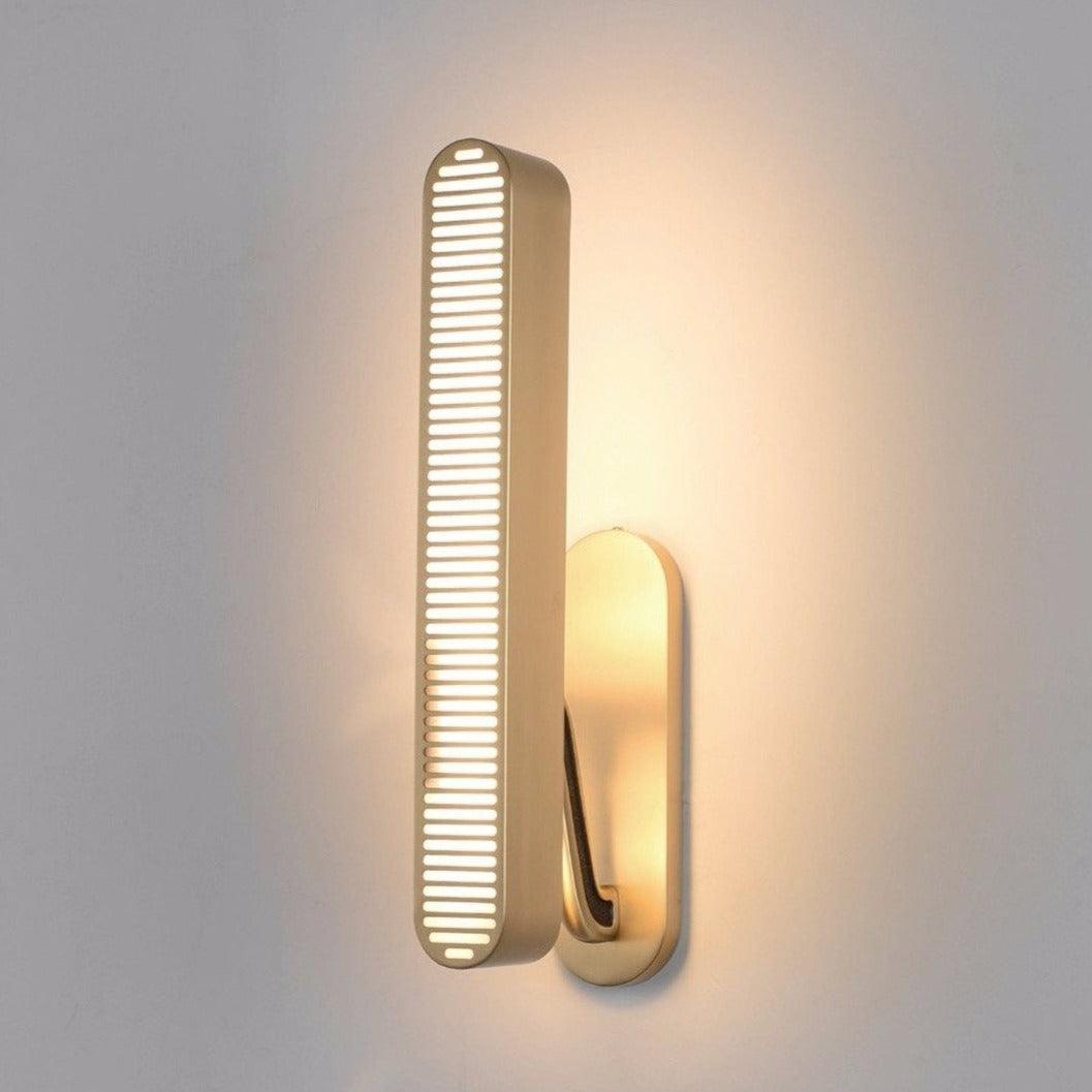 Lustra Wall Lamp Brass Slotted Grill-Neutral Decor