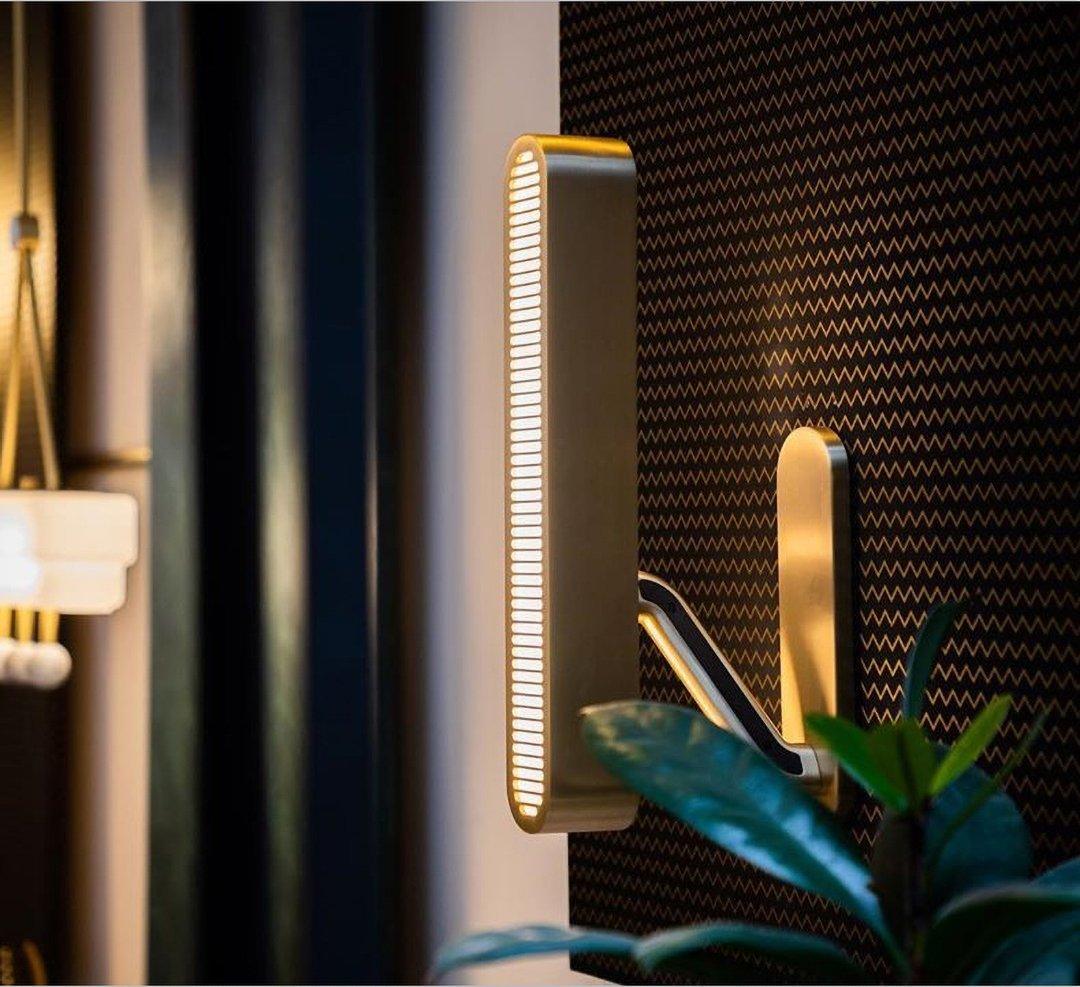 Lustra Wall Lamp Brass Slotted Grill-Neutral Decor