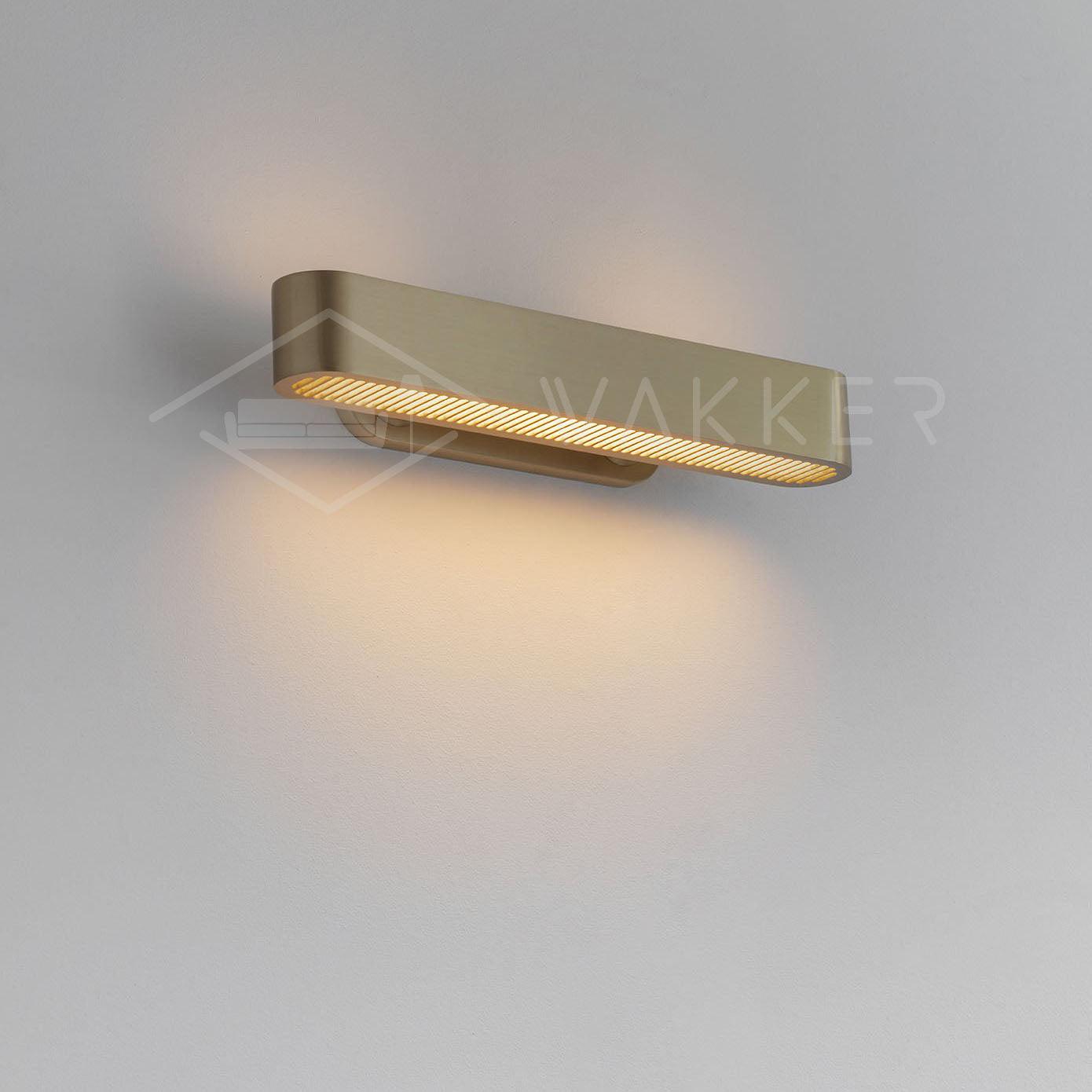 Lustra Wall Lamp Brass Slotted Grill-Neutral Decor