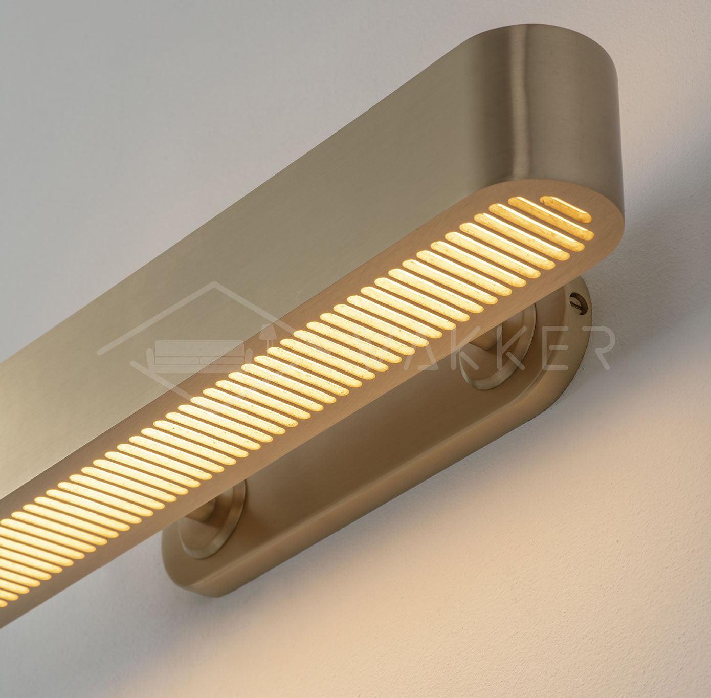 Lustra Wall Lamp Brass Slotted Grill-Neutral Decor