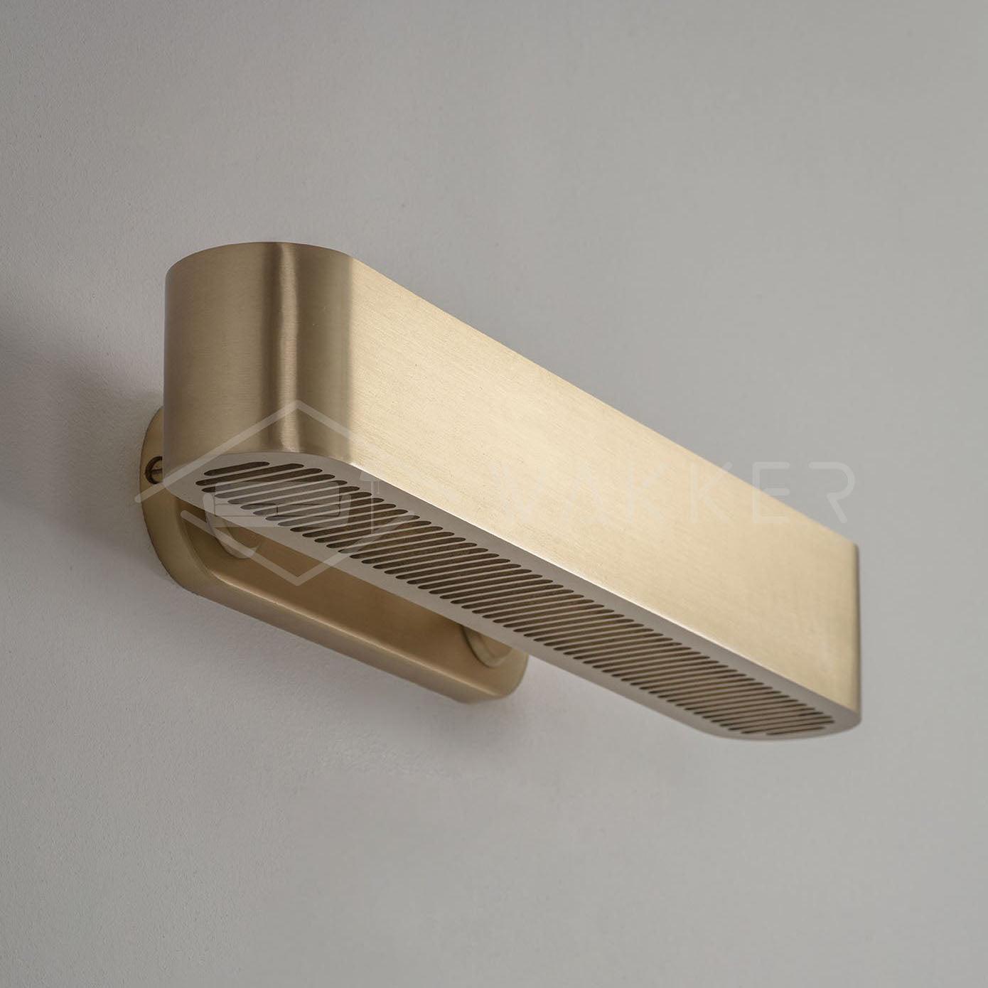 Lustra Wall Lamp Brass Slotted Grill-Neutral Decor