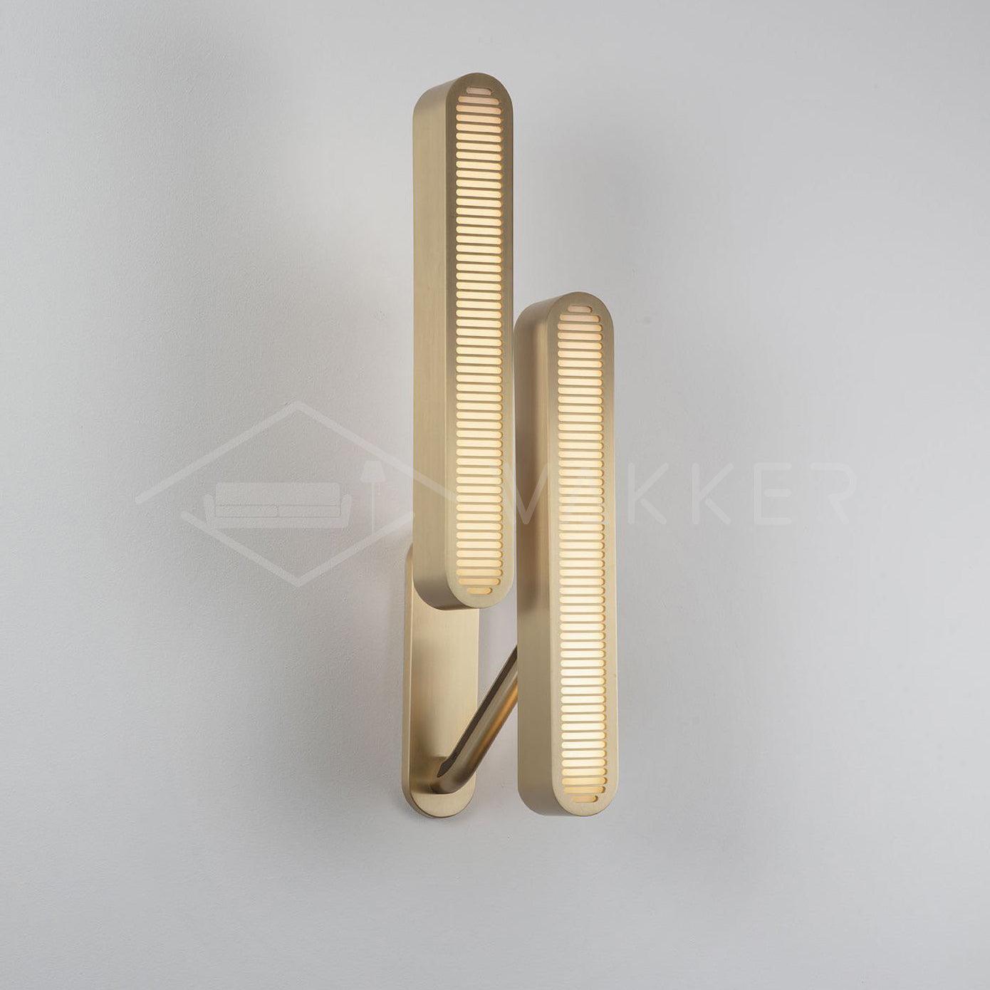 Lustra Wall Lamp Brass Slotted Grill-Neutral Decor