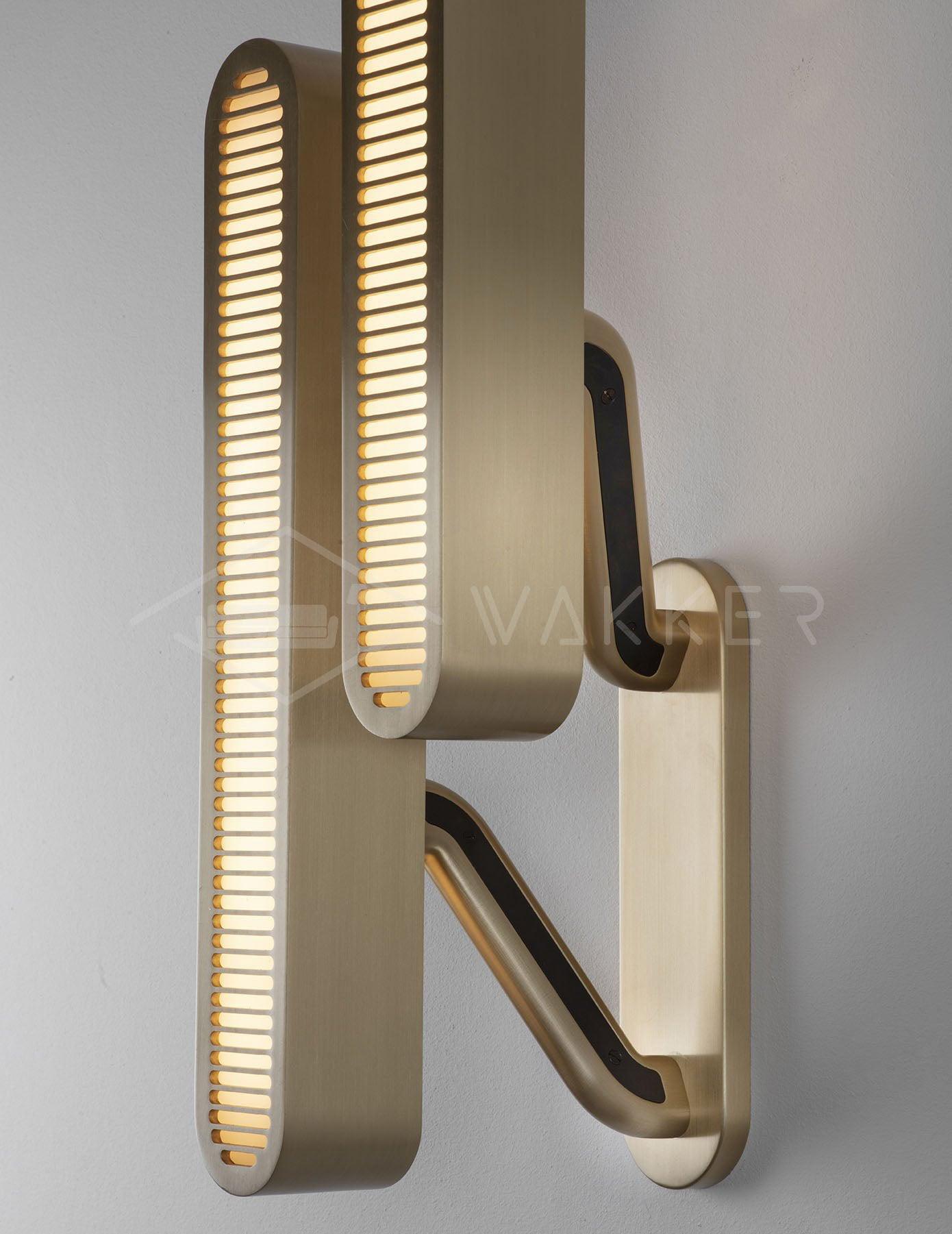 Lustra Wall Lamp Brass Slotted Grill-Neutral Decor
