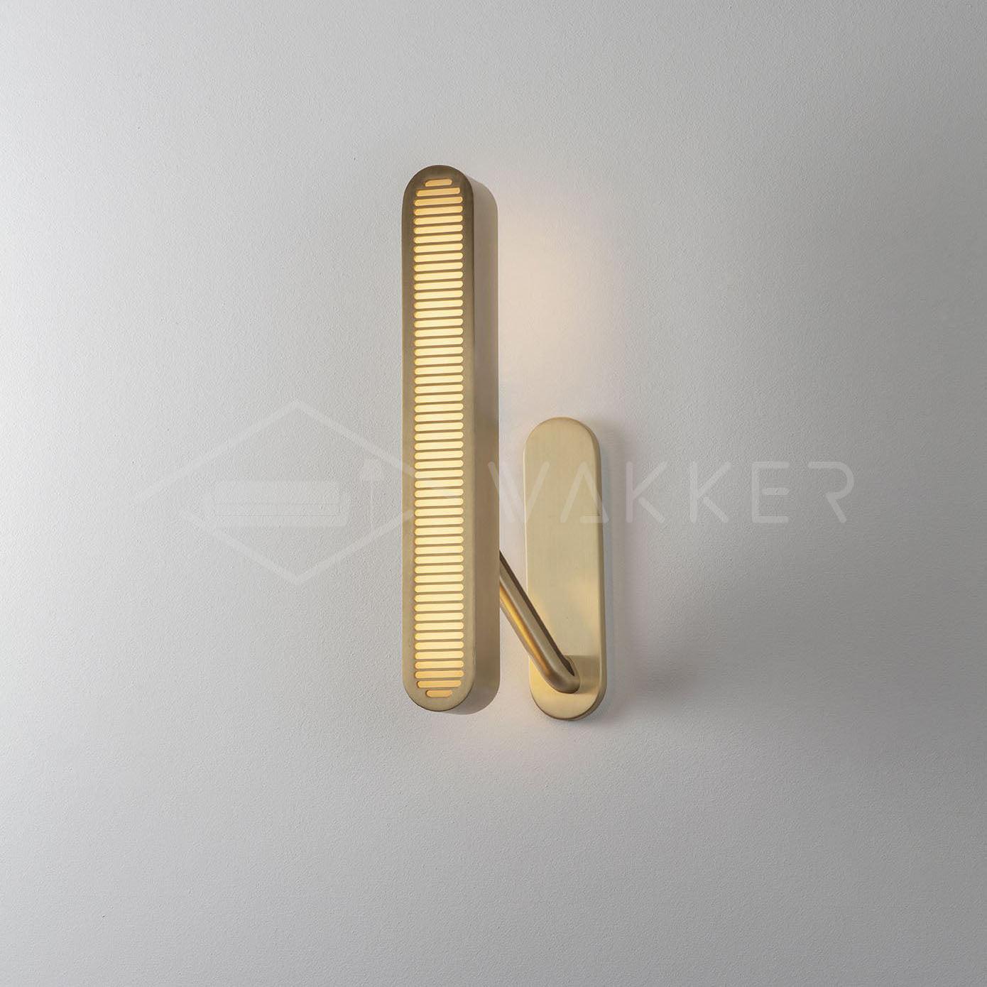 Lustra Wall Lamp Brass Slotted Grill-Neutral Decor