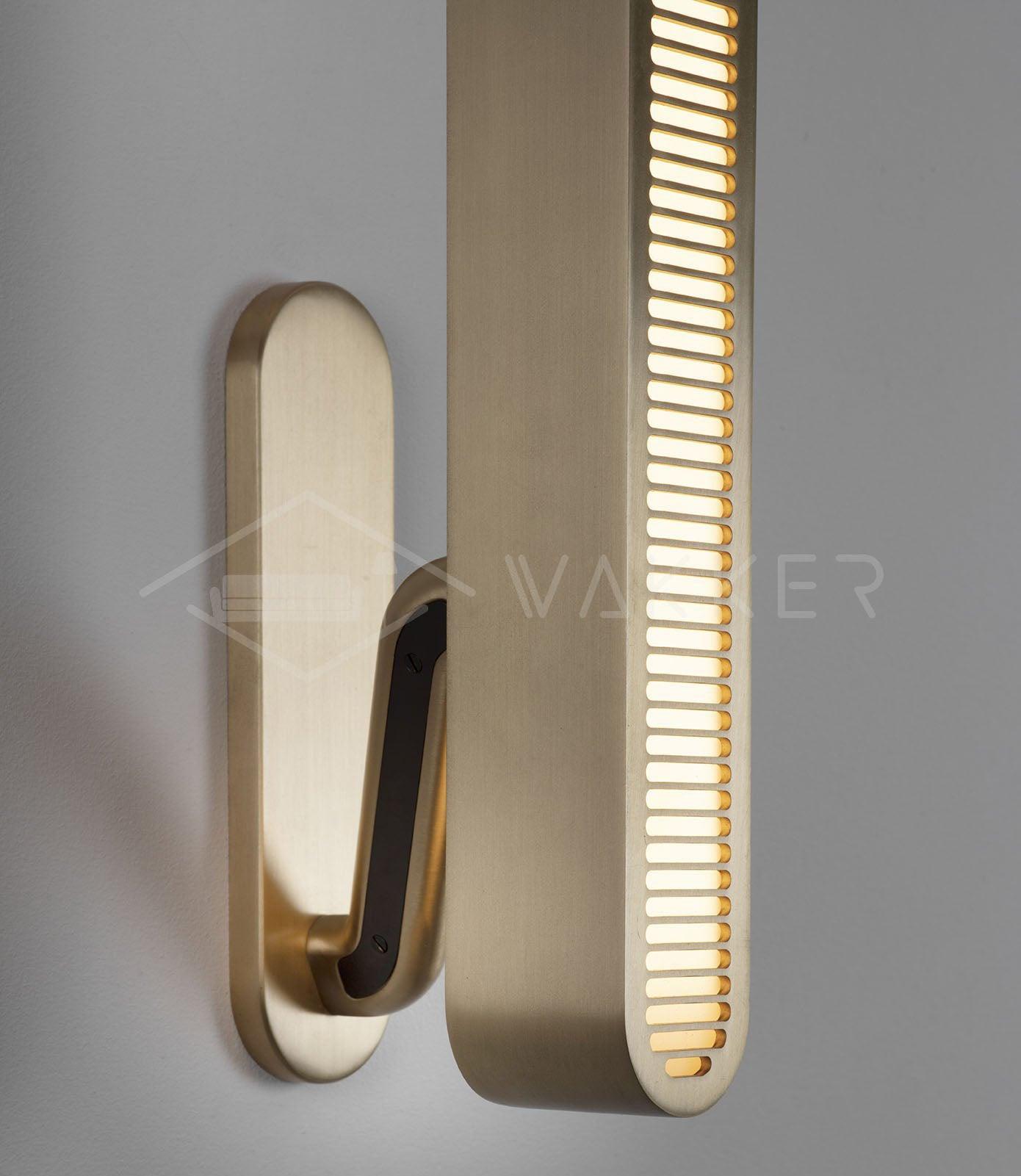 Lustra Wall Lamp Brass Slotted Grill-Neutral Decor